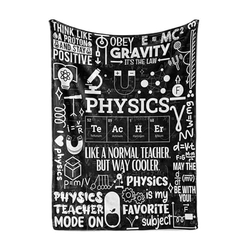 Huglanket Science Teacher Appreciation Gifts, Flannel Blanket Throws (50"x 65") as Christmas, Retirement, End of Term Gift for Physics Teacher Huglanket Science Teacher Appreciation Gifts, Flannel Blanket Throws (50"x 65") as Christmas, Retirement, End of Term Gift for Physics Teacher