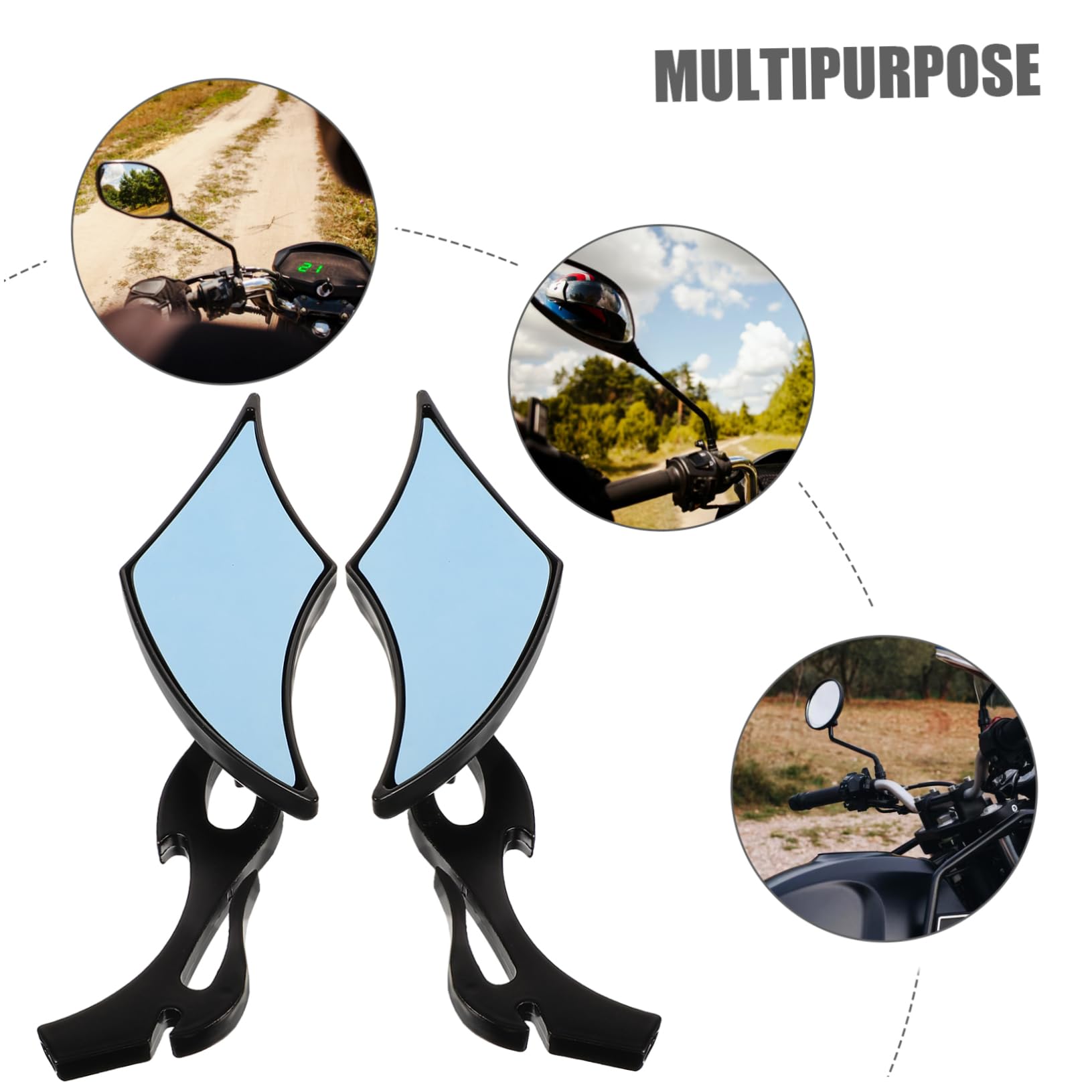TOPBATHY Espejo Retrovisor Para Motocicleta Compatible Bicicleta Materiales Abs Resistentes Diseño Elegante