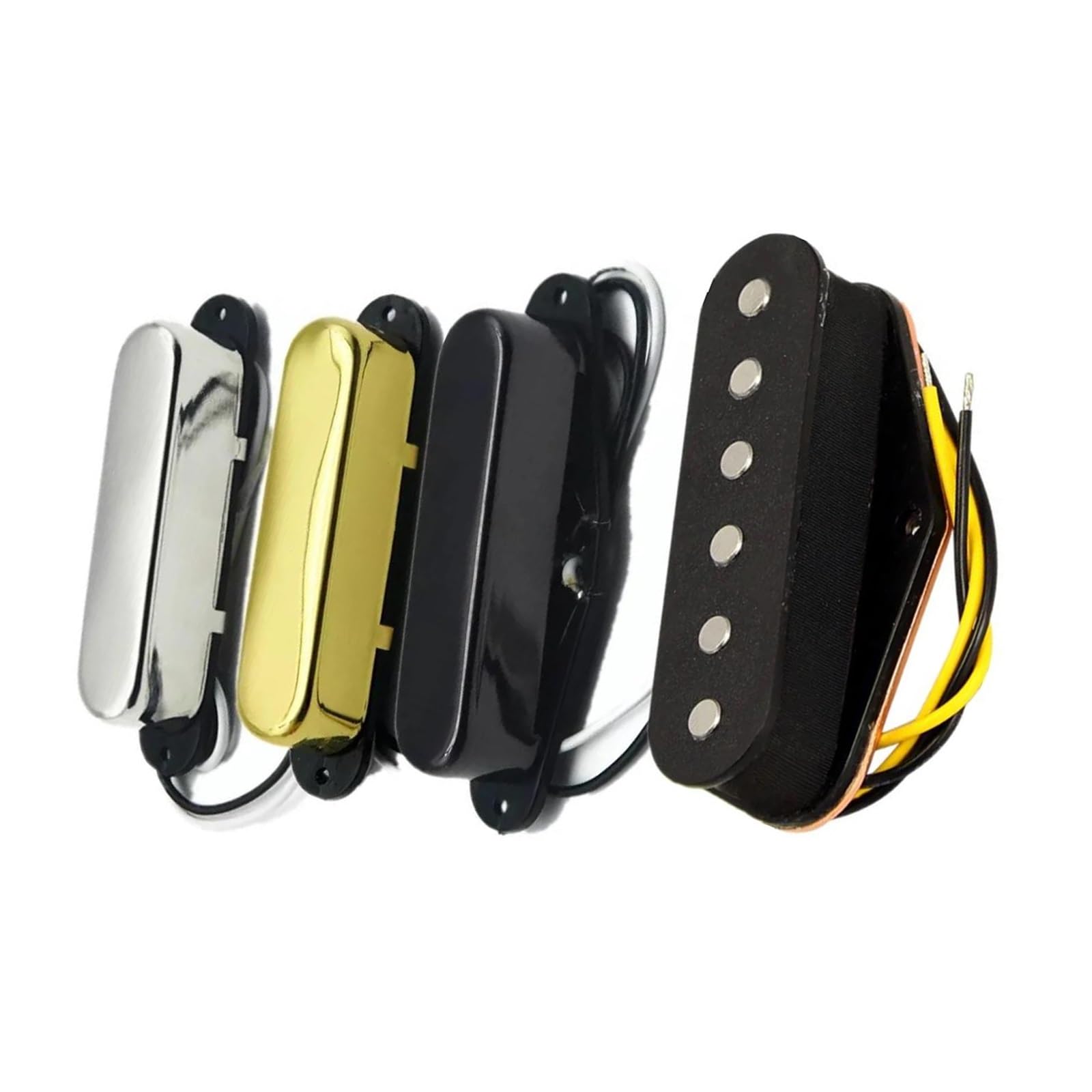 Alnico 5 E Gitarre Single Coil Pickup Kit Neck Bridge Zubehör In Mehreren Farben Erhältlich(Black NB Set)