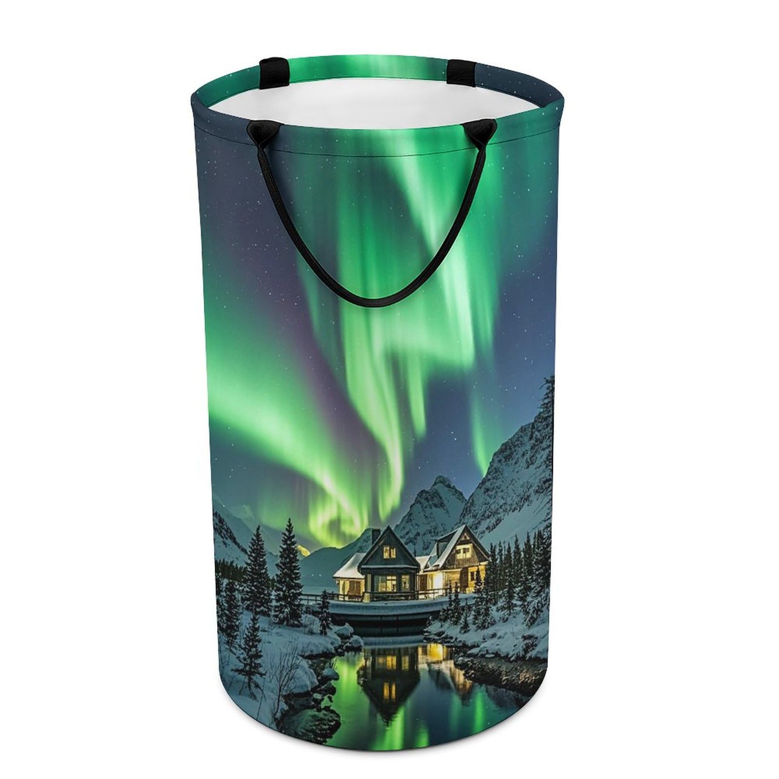 Panier à linge sale pliable Northern Lights avec poignées pour le dortoir