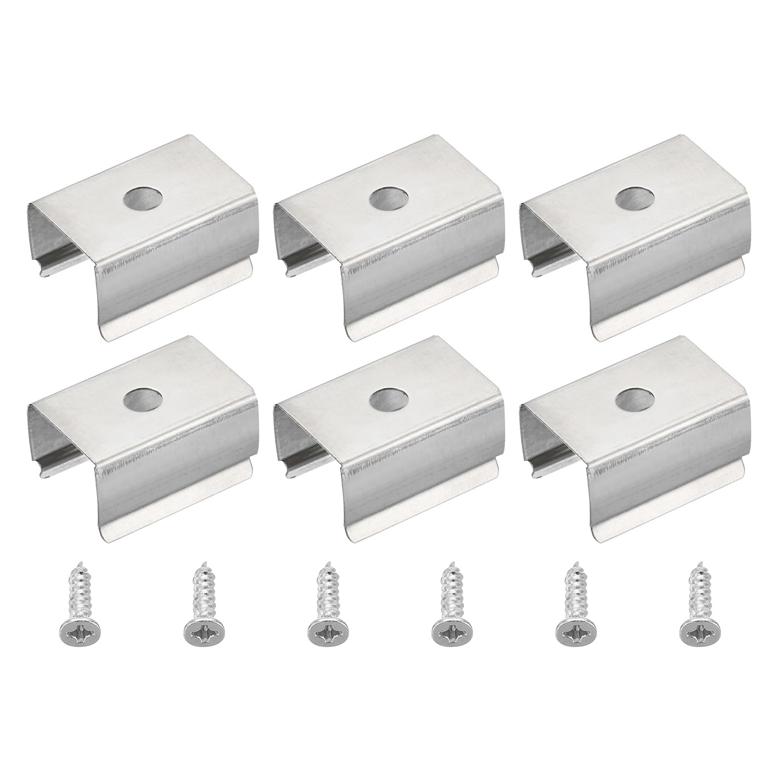 MECCANIXITY Rope Light Mounting Clips, Wall Channel Mounting Holder Accessories for 12mm to 13mm LED Neon Strip, Stainless Steel, Pack of 50