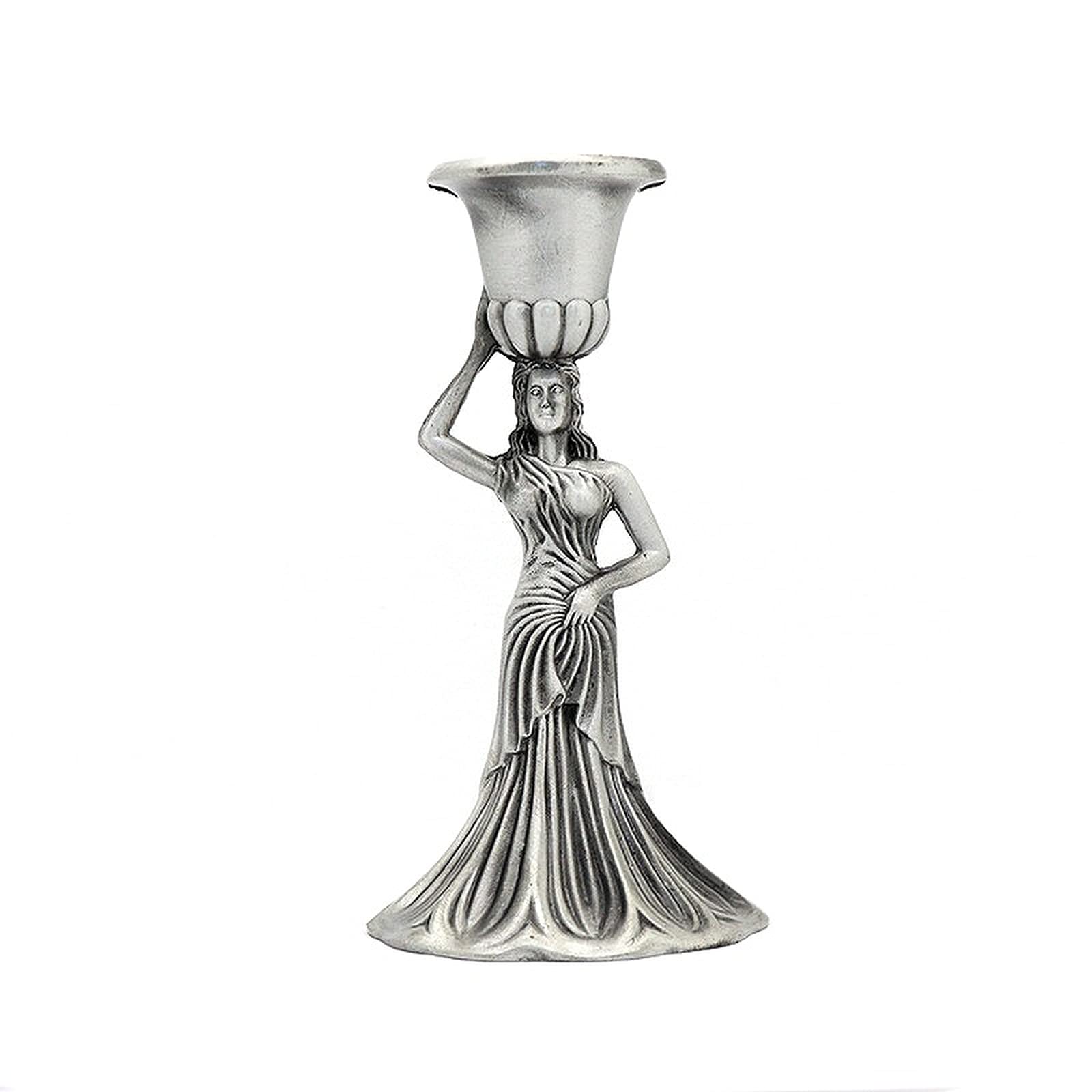 Sbjklyrn Women's One Color Candleholder, European Candle Holders Rretro Sacred Angel Home Wedding Metal Holder Decor Ornaments Religious