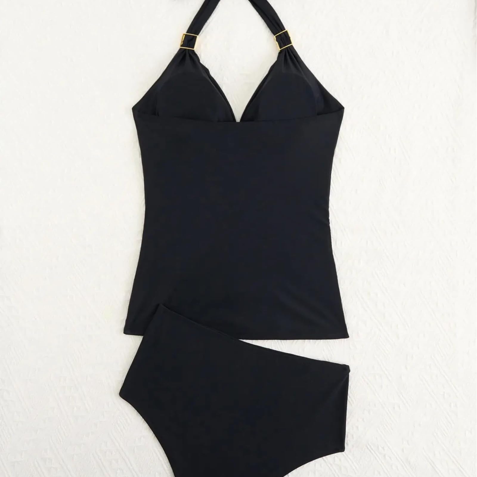 Zestaw tankini 2-częściowy strój kąpielowy damski czarny strój kąpielowy kobiety kąpiący się strój kąpielowy strój kąpielowy strój plażowy