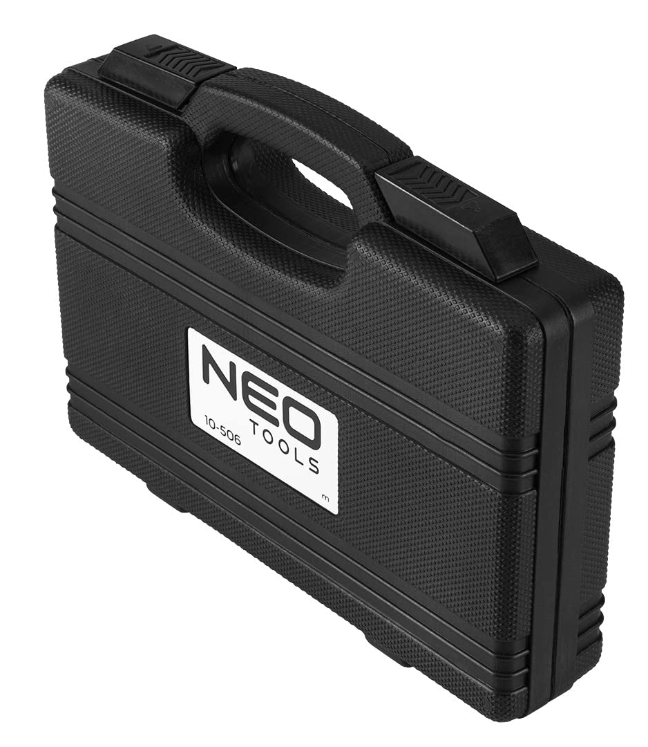 NEO TOOLS Kit d'outils pour piston de frein de moto permettant le démontage des pistons fixes (brûlés). Le kit contient : marteau à inertie, adaptateurs 12 pièces. Tailles : 19 à 30 mm