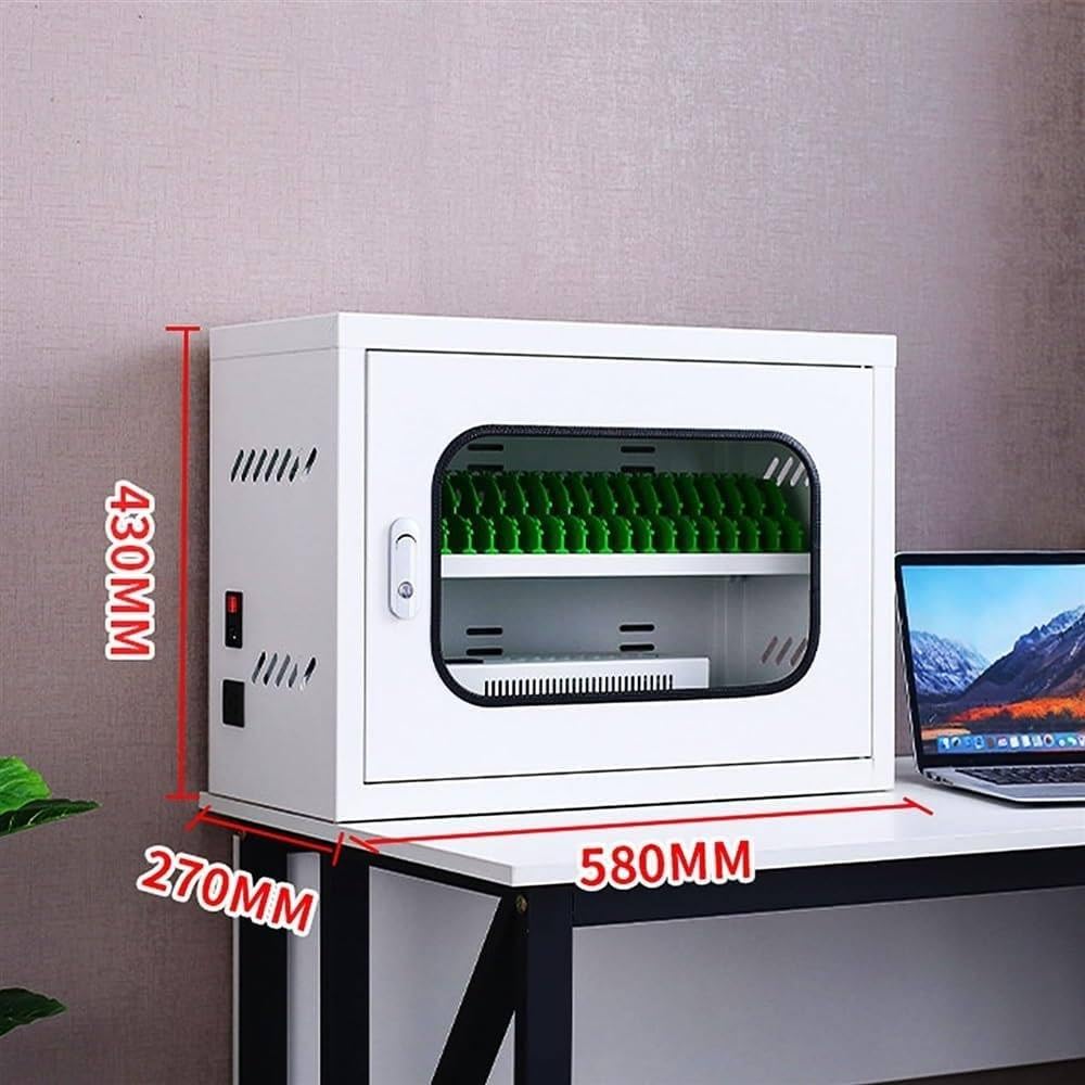 Stazioni di Ricarica per cellulari con Ricarica USB, armadietto per cellulari, Organizer per cellulari, mobiletto di Ricarica per cellulari con Ruote universali, 50 Scomparti