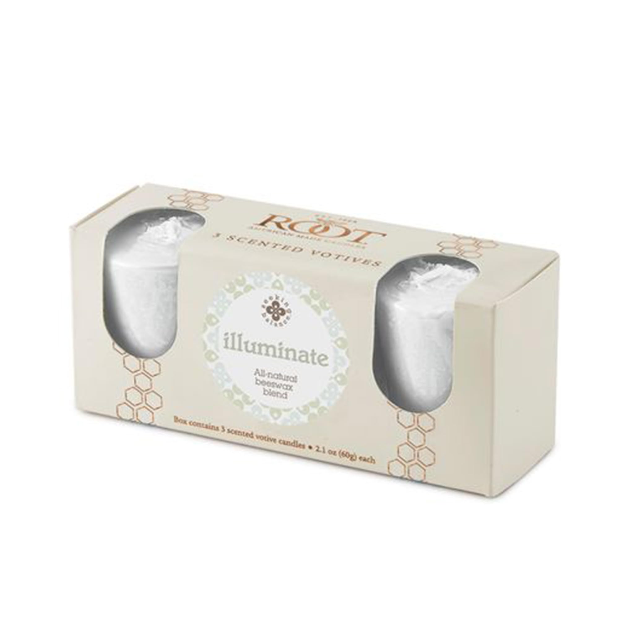 Root Candles Scented Votive Candles Seeking Balance® 20-Hour Spa Aromatherapy Candles, 3-Count, Illuminate: Juniper Rosewood