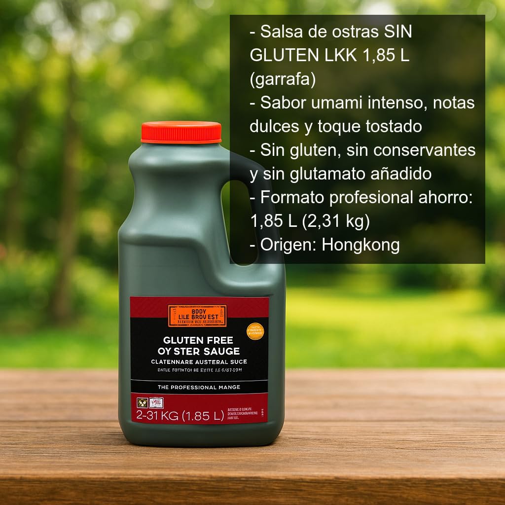 Salsa de ostras sin gluten 1,85 L formato profesional para wok, salteados y marinados