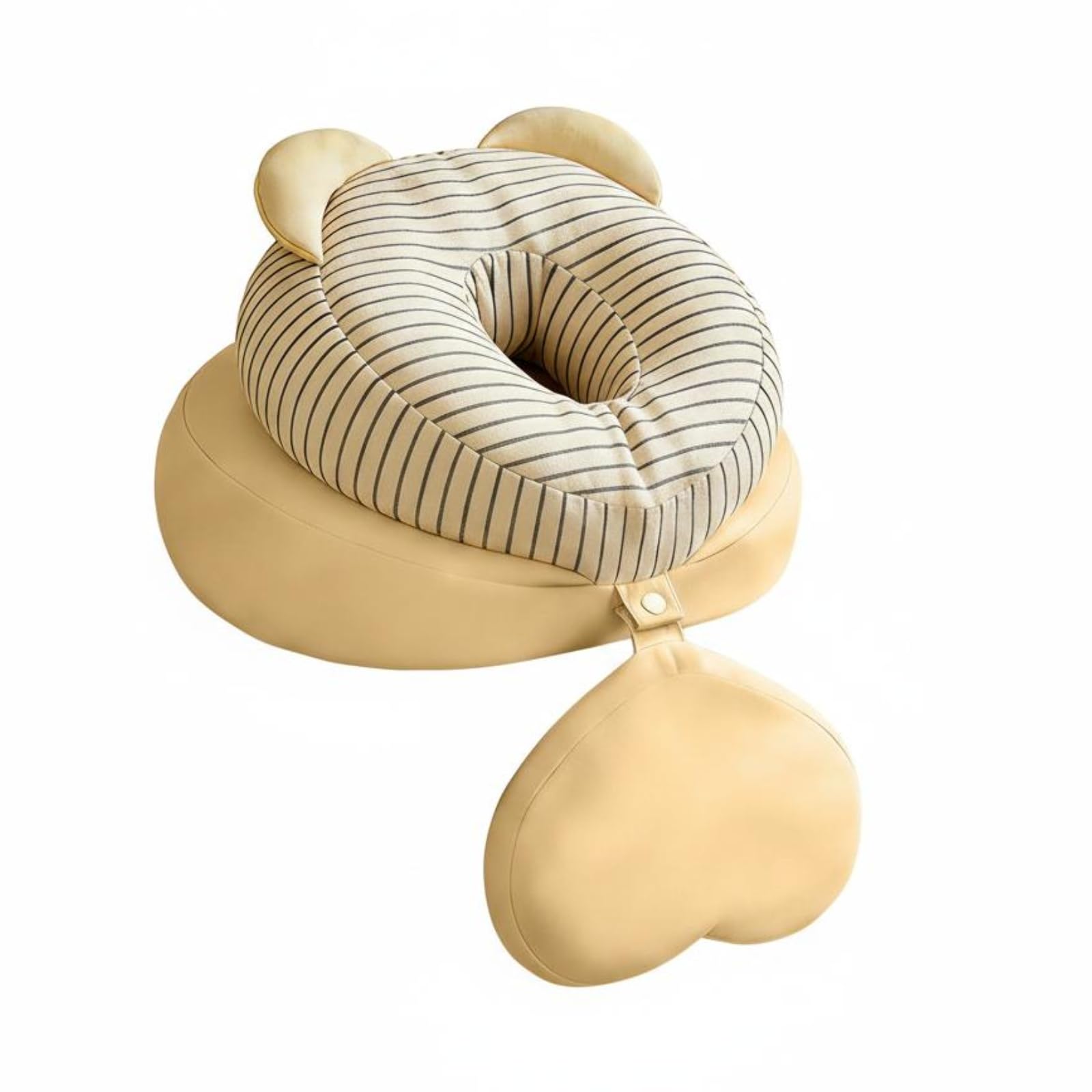 Almohada Cervical Infantil Almohada para Escolar Cojín de Ergonómico con Sección a Rayas Desmontable Lavable Suave y de Soporte Equilibrado Adecuada, Color to 3