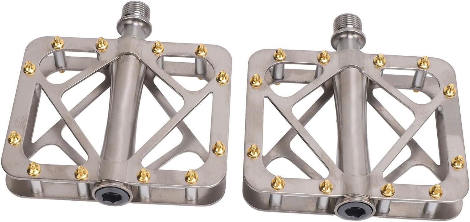 自転車ペダルアロイバイクペダルデュベアリング付きアンチスリップデザインマウンテンロードバイク用普遍的な耐久性2パック