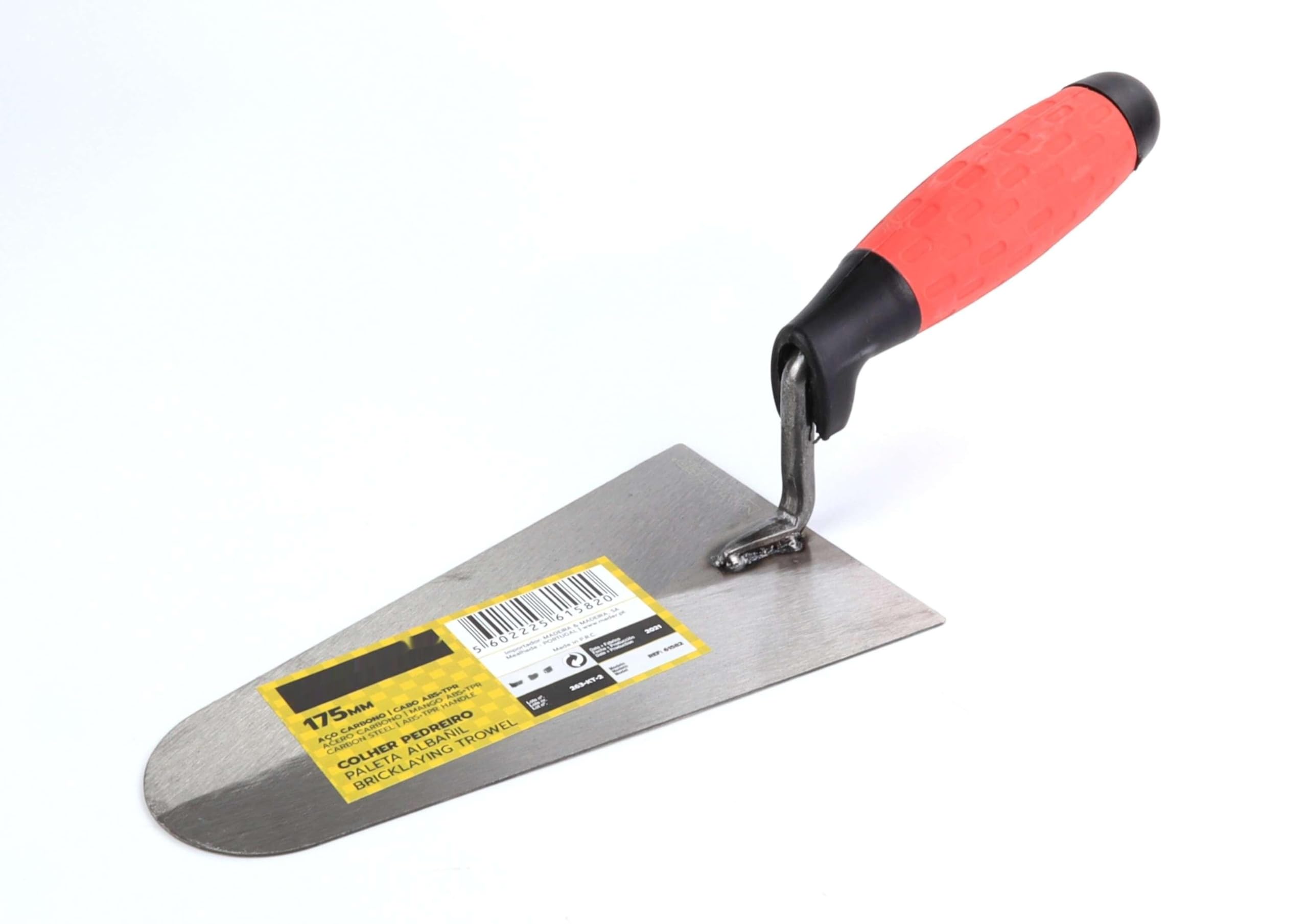 Paleta albañil - acero carbono, 175 mm, resistente y durable, ideal para aplicar mortero y nivelar superficies de construcción.*