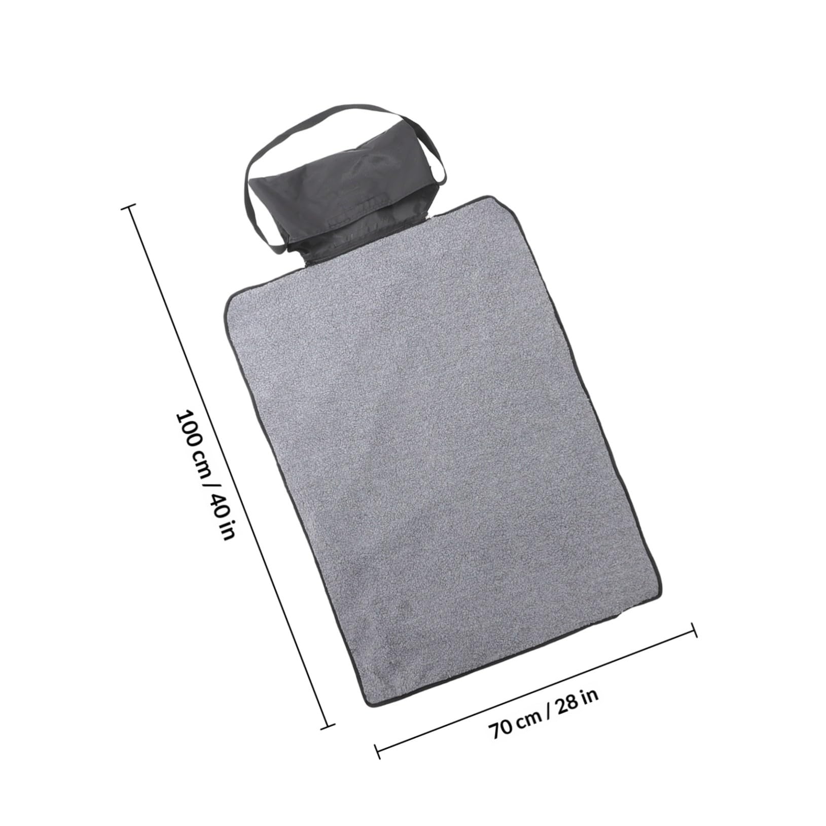 Abaodam Manta Plegable para Mascotas Manta De Viaje para Exteriores para Perros y Gatos Negra