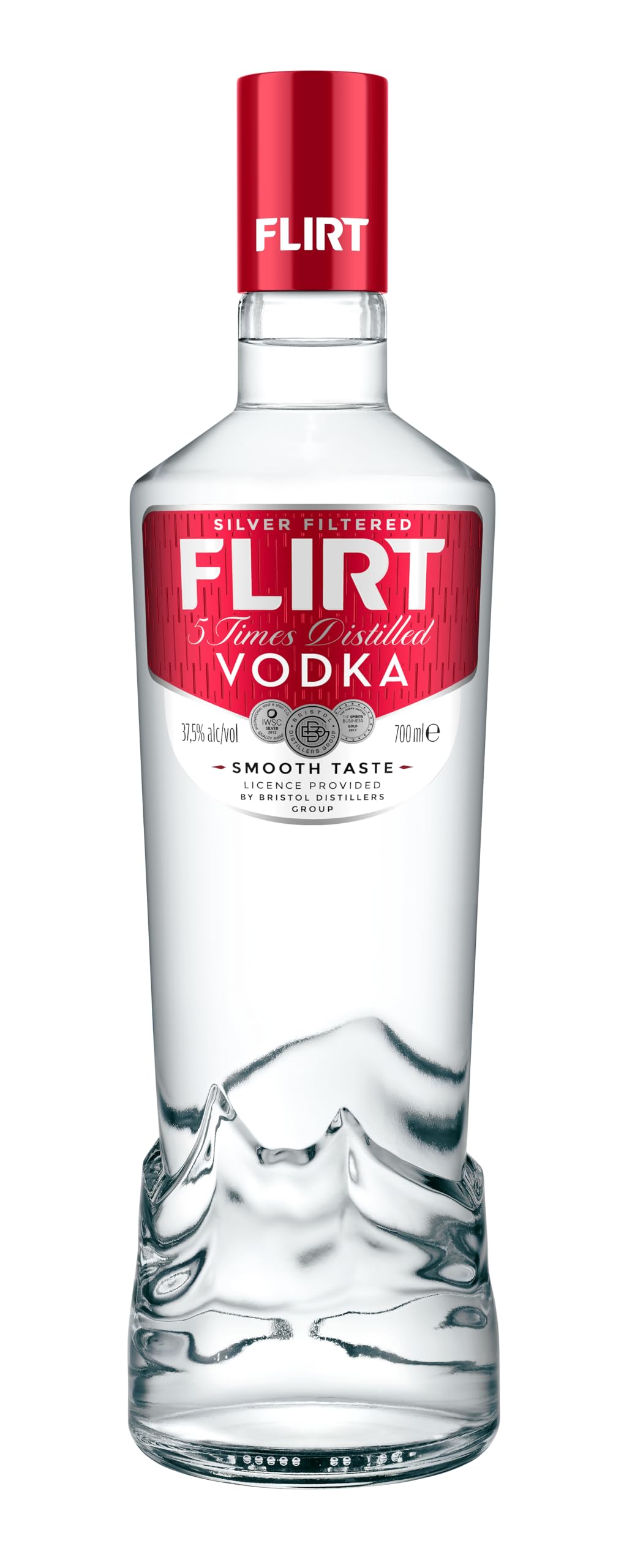 FLIRT Original Vodka 70 cl, 5 Times Distilled, Silver Filtered, 37.5 Percent ABV