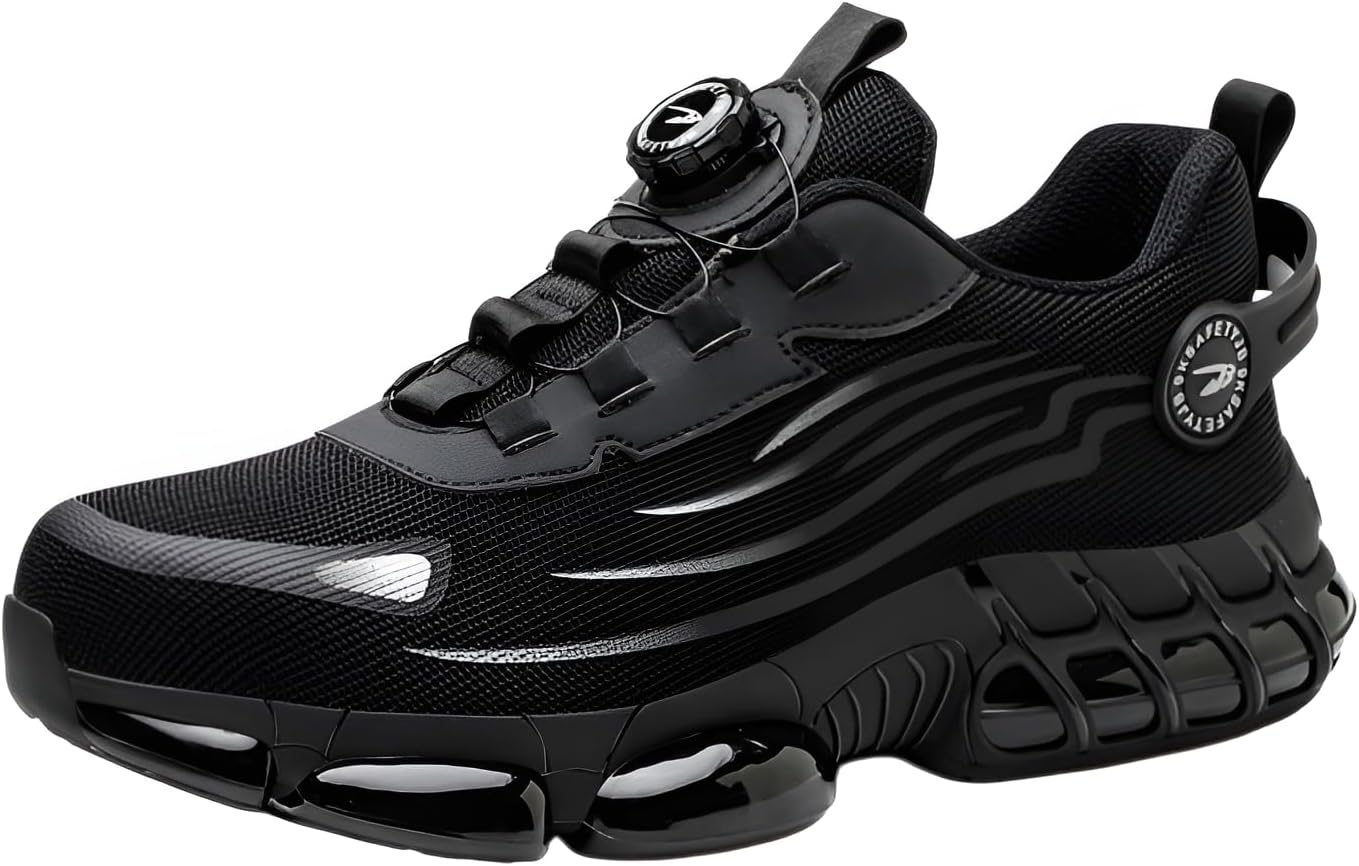 [zroflu] 安全靴 メンズ 防水 作業靴 ダイヤル式 鋼先芯 おしゃれ あんぜん靴 軽量 厚底 安全スニーカー 通気 耐滑 セ