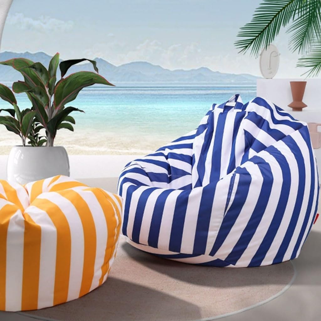 Washable Outdoor Bean Bag Lazy Sofa with Filling Camping Beach Leisure Lounge Chair Home Fluffy Bean Bag Floor Cushion stools Soft