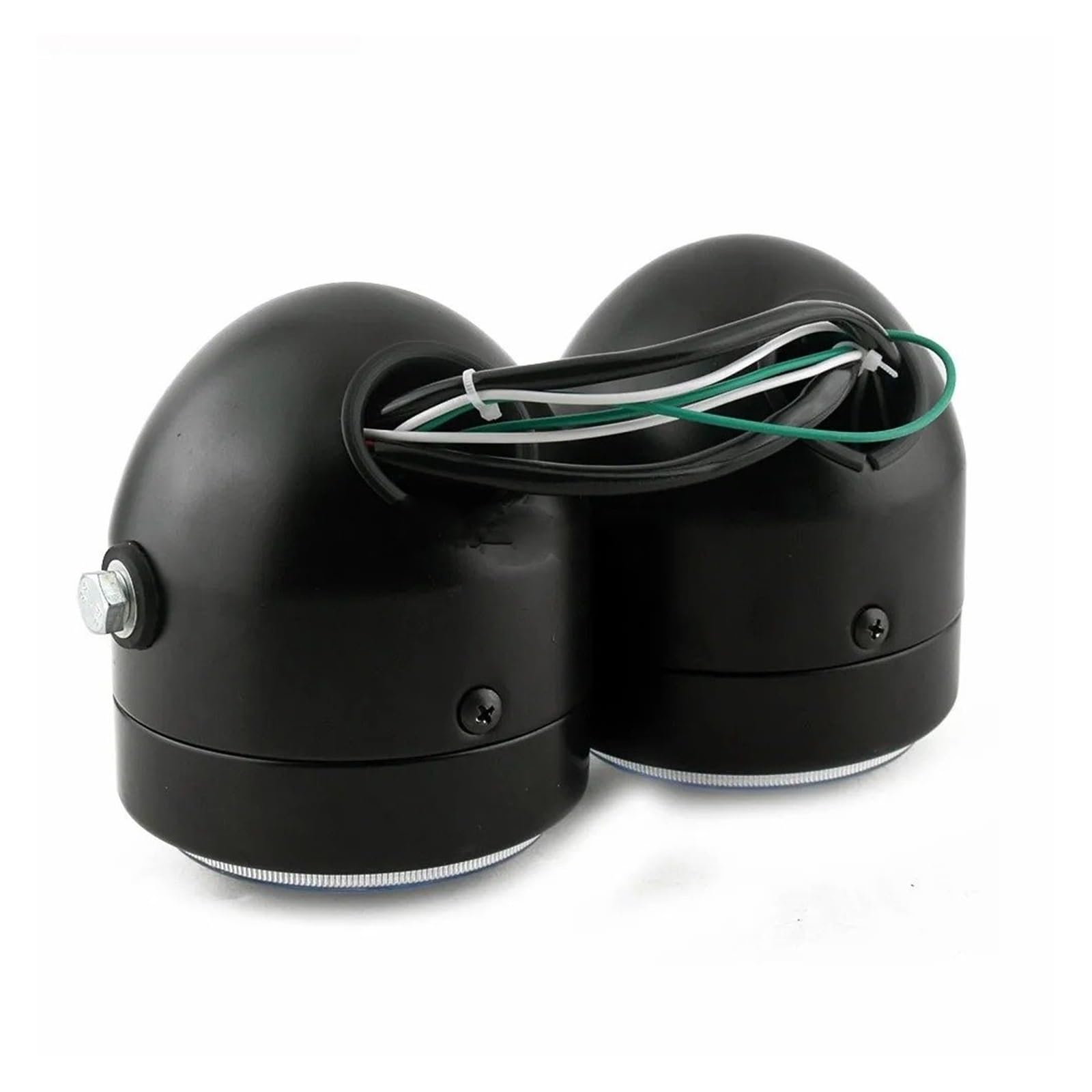 Phare moto Pour Street Double Sport Cafe Racer pour Bobber personnalisé blanc jumeaux Double phare LED Double moto