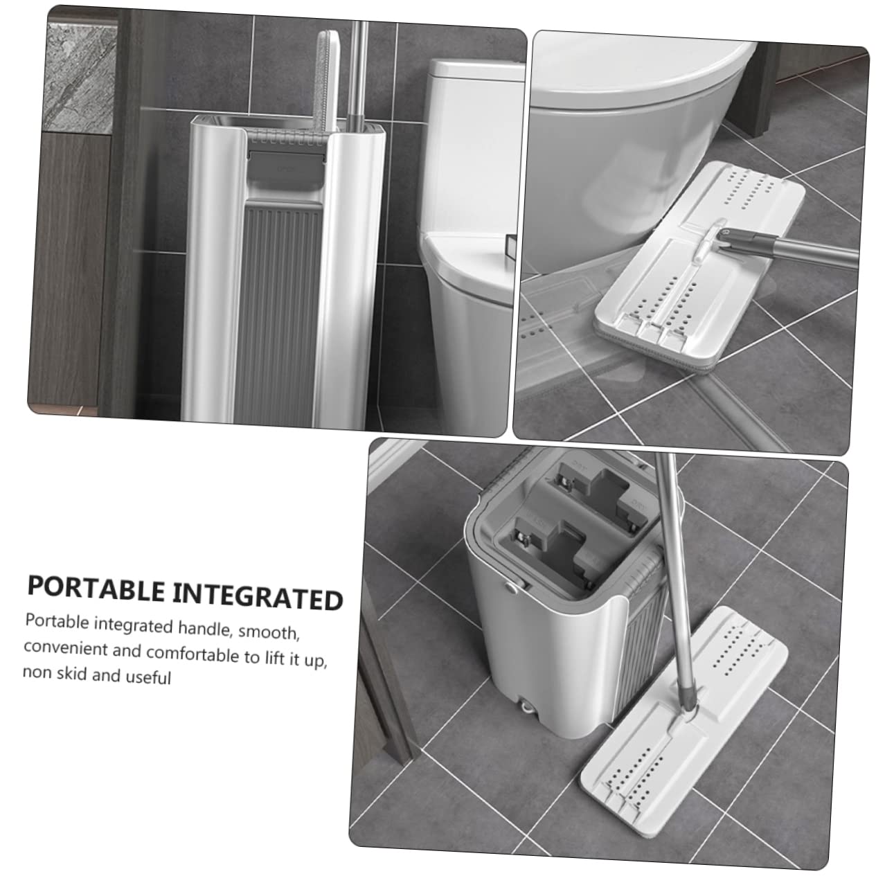 Mikinona 1 Juego Mopa de Limpieza Multifuncional Microfibra Reutilizable para Azulejos Usar