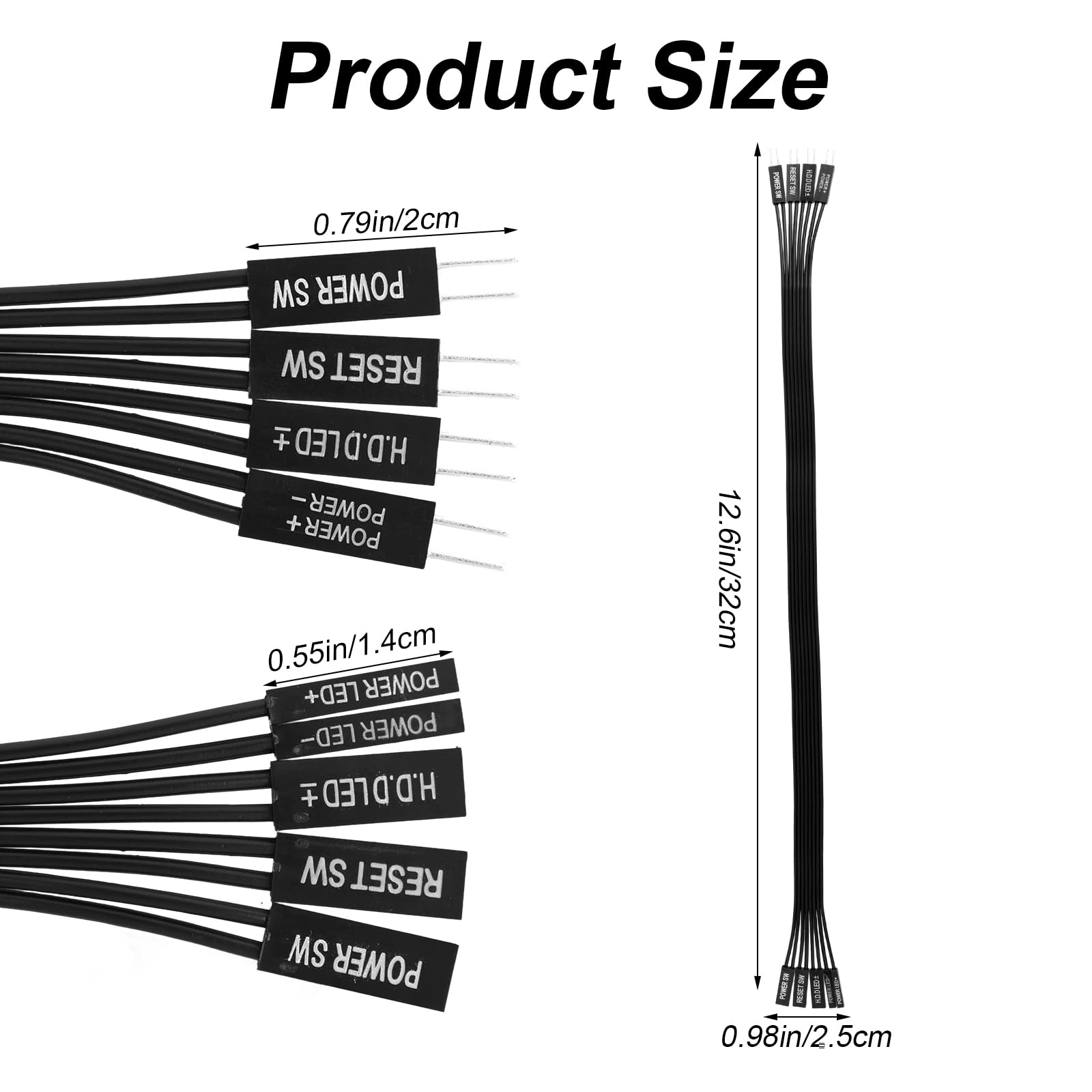 3pz Cavo Prolunga Pannello Frontale Della Scheda Madre, Nastro Piatto 24AWG Adatto per Indicatore LED del Disco Rigido Indicatore LED di Alimentazione e Interruttore Alimentazione del Computer