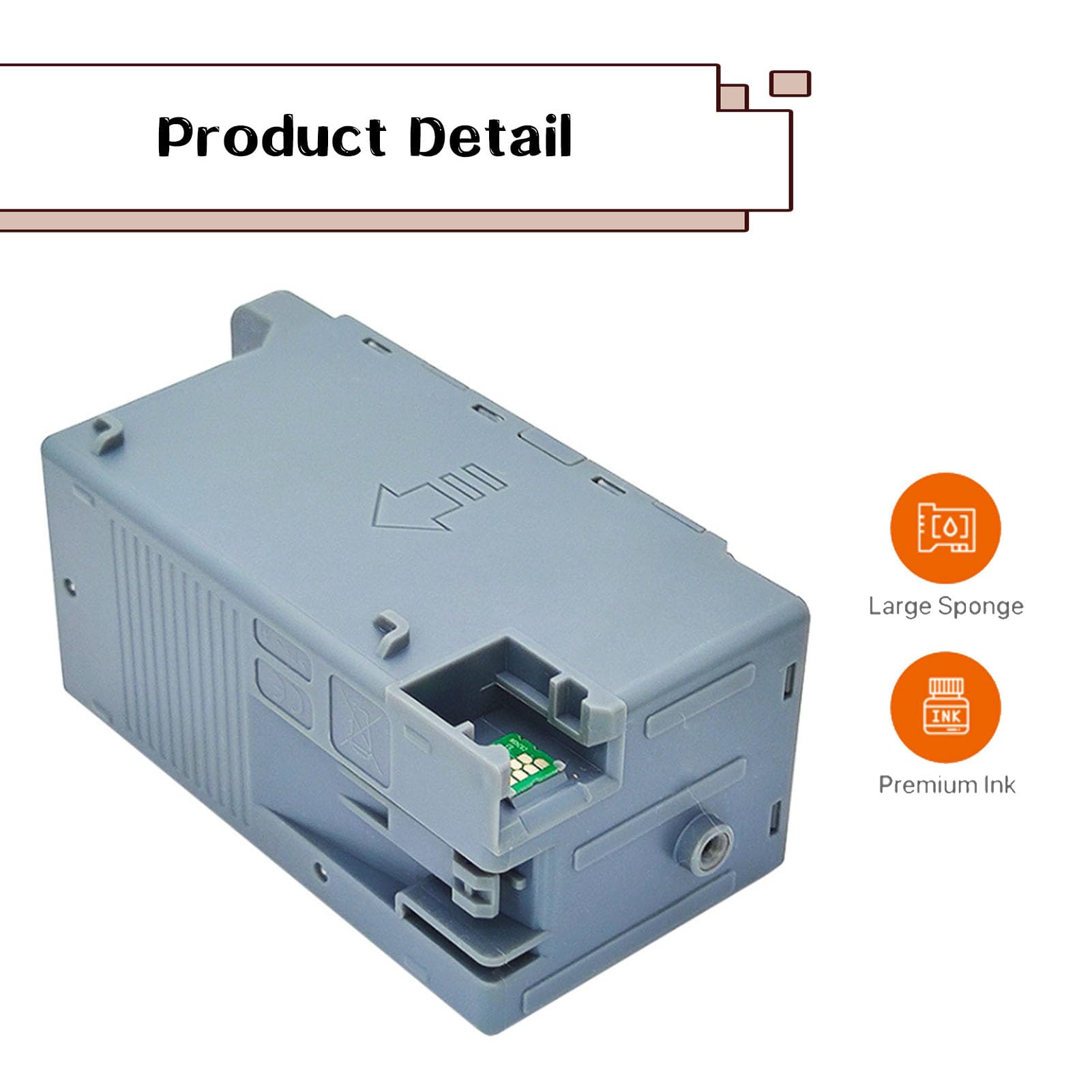 PuCio Serbatoio di Inchi Inchiostro a Cartuccia di Manutenzione C9345 C9345 PXMB9, Lavoro per EPSON ET-18100 L15150 L15160 L18050 L6460 L8050 L8160 L8180 ET-16600 ET-16650 2 Pack