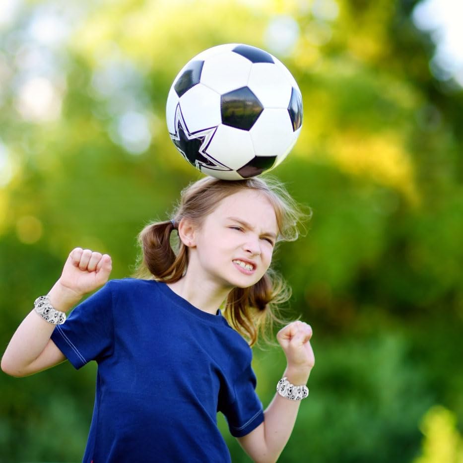 Miniatura 4 de 12 coleteros deportivos para el pelo de fútbol, bandas elásticas de satén para fútbol, accesorios de fútbol para niñas, mujeres, equipo de jugadores