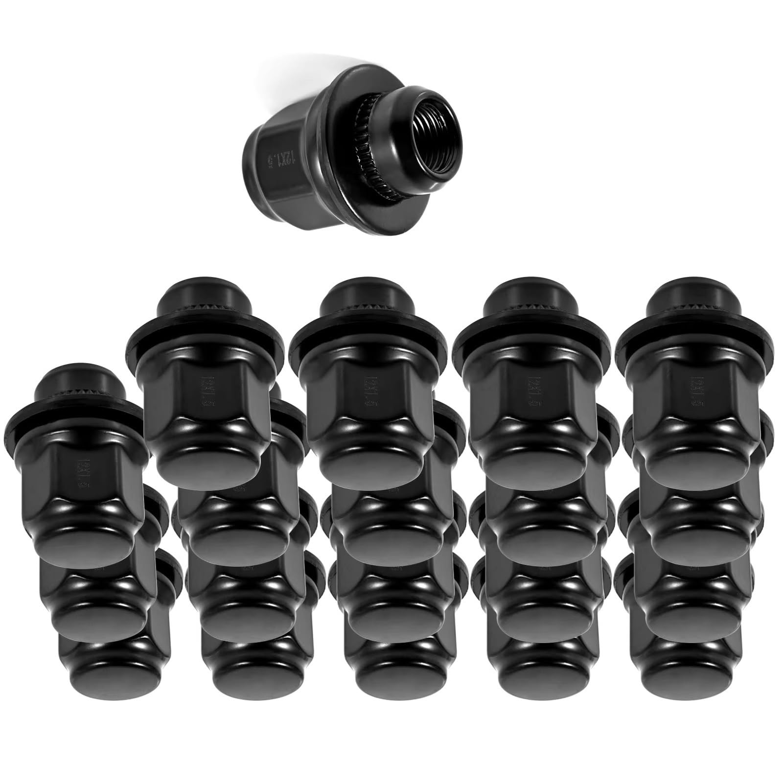 Tornillos Antirrobo Coche Compatible Con Mitsubishi Pernos Para Cubo De Rueda, Tuercas De Seguridad, Accesorios M12x1.5 13/16" 21 Mm, Hexagonal 1.46x1.18 Pulgadas, 20 Piezas