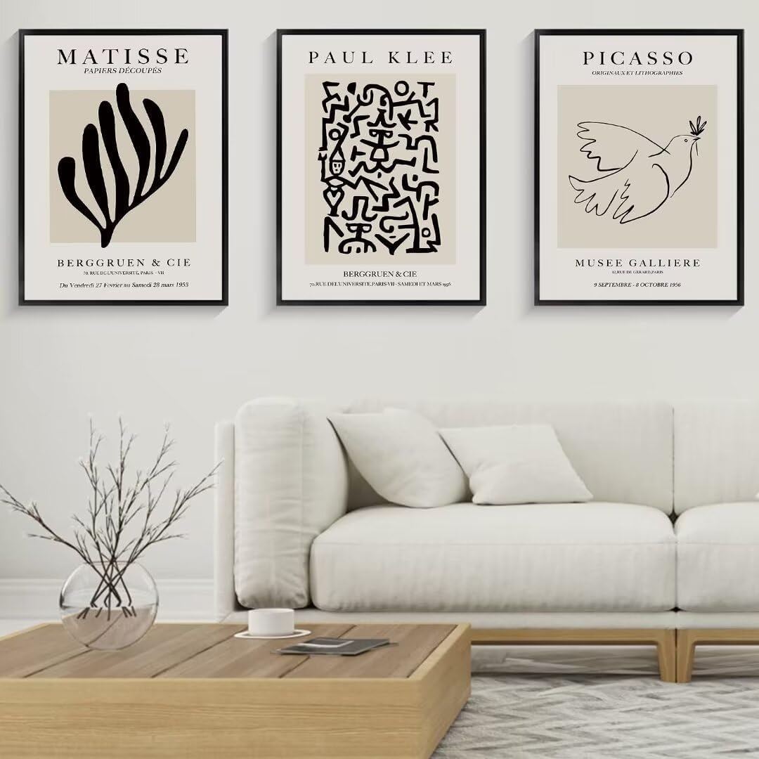 PWAAHDC Set of 3 Matisse Wall Art Prints – Beige Neutral Vintage Canvas posters for Stylish Living Room and Bedroom Decor (Unframed, A2) PWAAHDC Set of 3 Matisse Wall Art Prints – Beige Neutral Vintage Canvas posters for Stylish Living Room and Bedroom Decor (Unframed, A2)