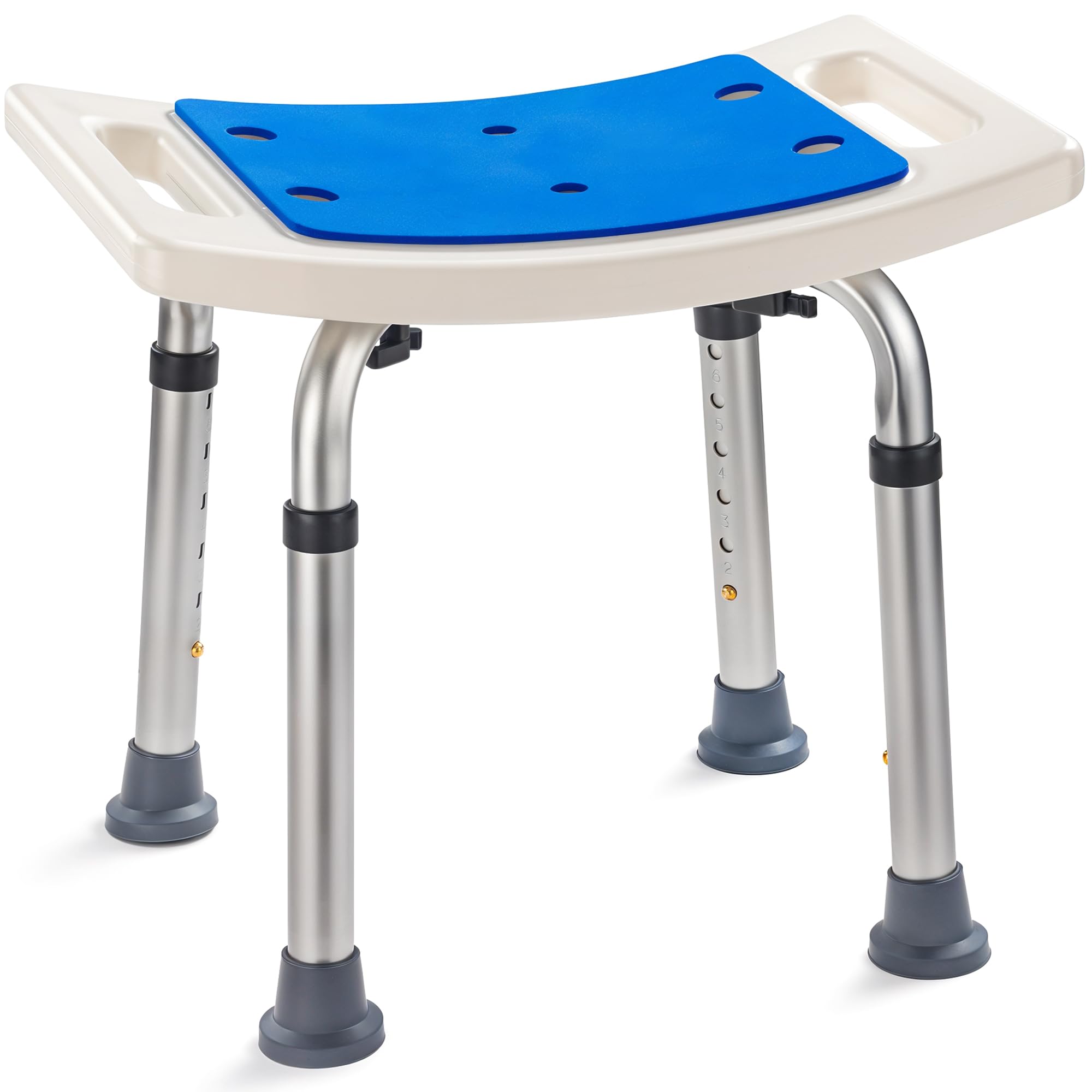 Dr.Kays Shower Chair for Inside Bathroom 350 lbs Shower Stool with Adjustable Height, Portable Heavy-Duty Bath Bench Padded Seat for Inside Tub Bathroom Chair for Elderly and Disabled FSA/HSA Eligible