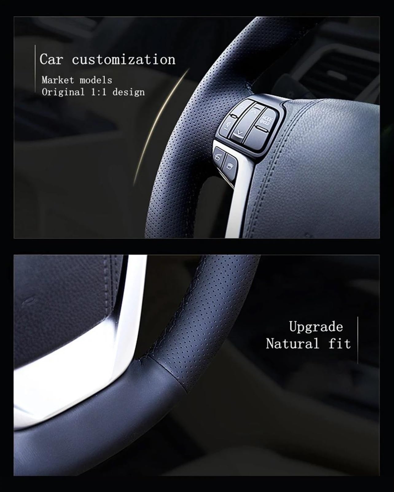 Für Benz E-Klasse W210 E 200 240 320 280 95-02 Auto-Lenkradbezug Aus Perforiertem Mikrofaser-Ledergeflecht Mit Nadeln Und Fäden Teile(Light Blue3 Thread)