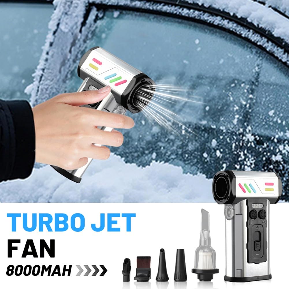 Outil de Nettoyage de Souffleur de Poussière 300 000 TR/Min Turbofan Haute Puissance Jet Fan Moteur sans Vitesse Variable Gris