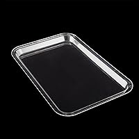 Vista 2 de YBSVO Bandeja de acrílico transparente para panadería, 20 1/4" x 13 7/16", paquete de 3