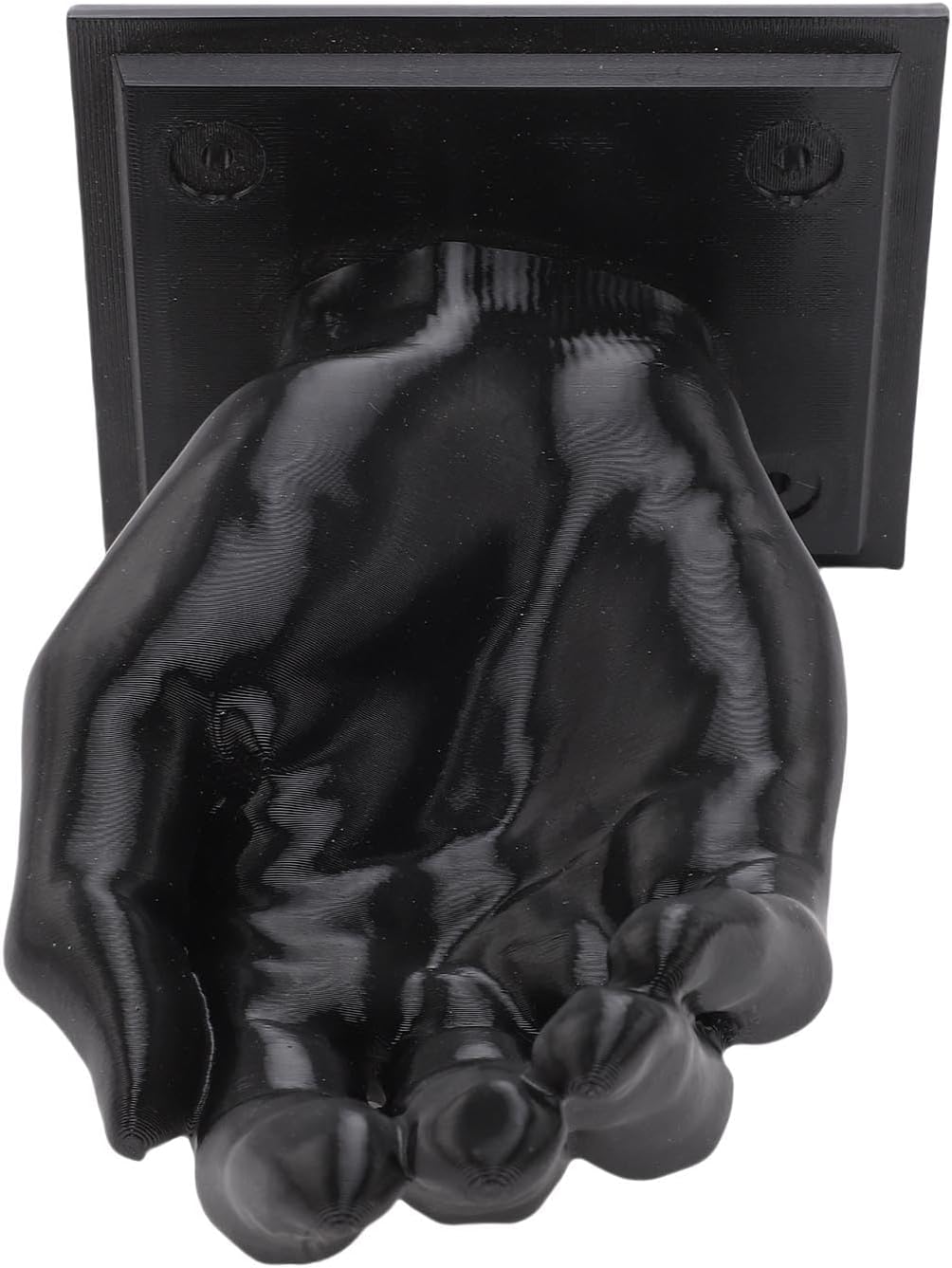 Wall Hook Hand Shape Key Hanger Hand Shaped Wall Hook 3D Printed Creative Multifunctional for Coat Bag Towel Keys with 4 Screws (Black)