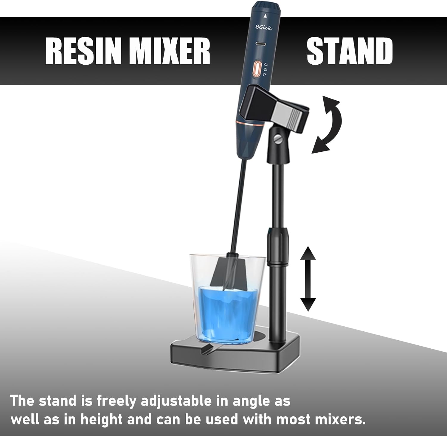 Resin Mixer Stand, for BGick Resin Mixer, Holder, Free Your Hands from epoxy Resin Mixing, Resin Mold, Silicone Mold Mixing (Holder)