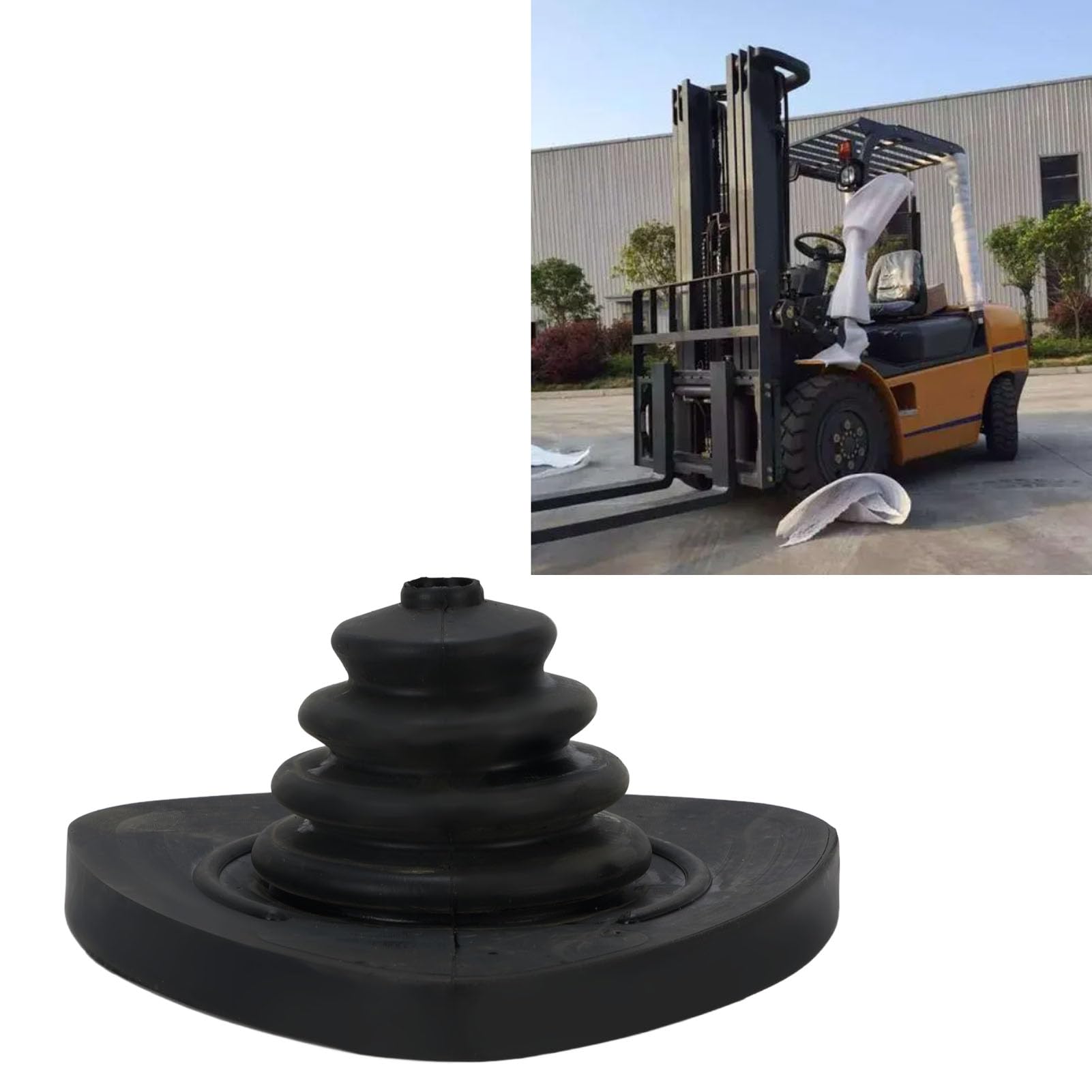 Copri cuffia del cambio manuale e guarnizione del cambio compatibile con il joystick del carrello elevatore Linde - Guaina ondulata con 42 maniglie - Codice articolo 0009625587 -