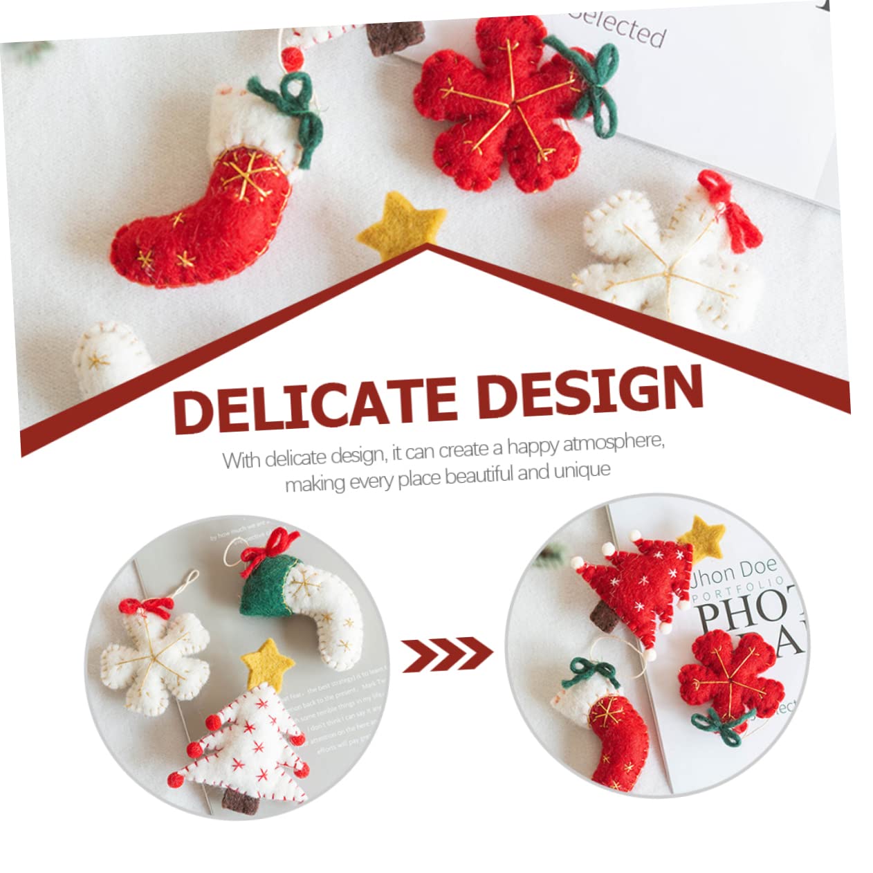 Cabilock Lot De 2 Pendentifs Flocons De Neige Élégants pour Décorations De Noël 6 Pièces X 2