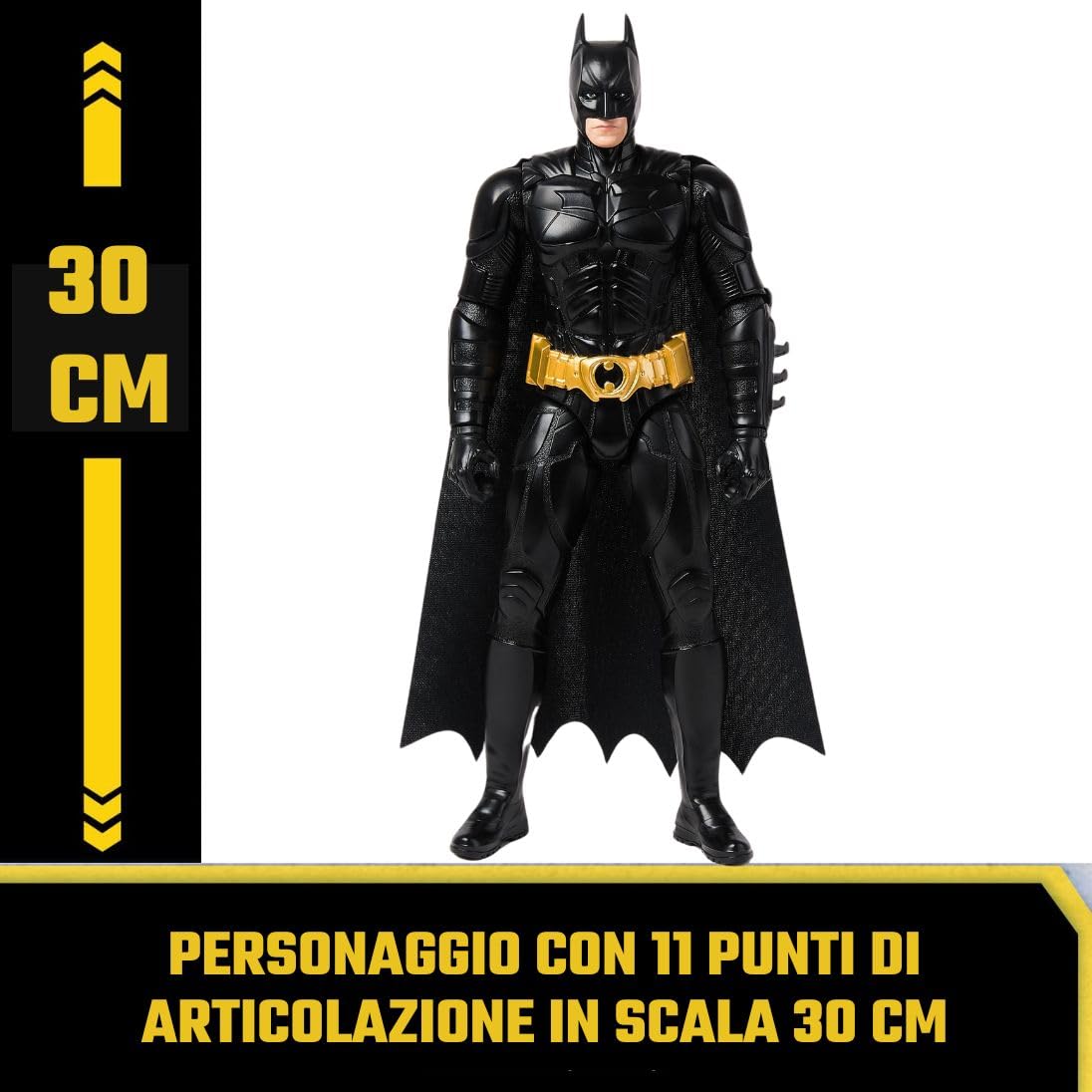 DC Comics, Action Figure Batman in Versione 85° Anniversario, il Cavaliere Oscuro, Personaggio Batman 30cm con 11 Punti di Articolazione, Giochi per Bambini e Bambine, 3+ anni