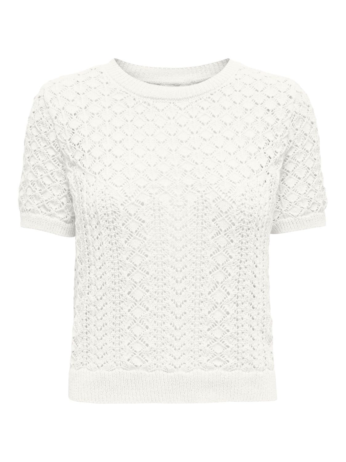 Onlsaga Life SS O-Neck CC KNT, Cloud Dancer, S