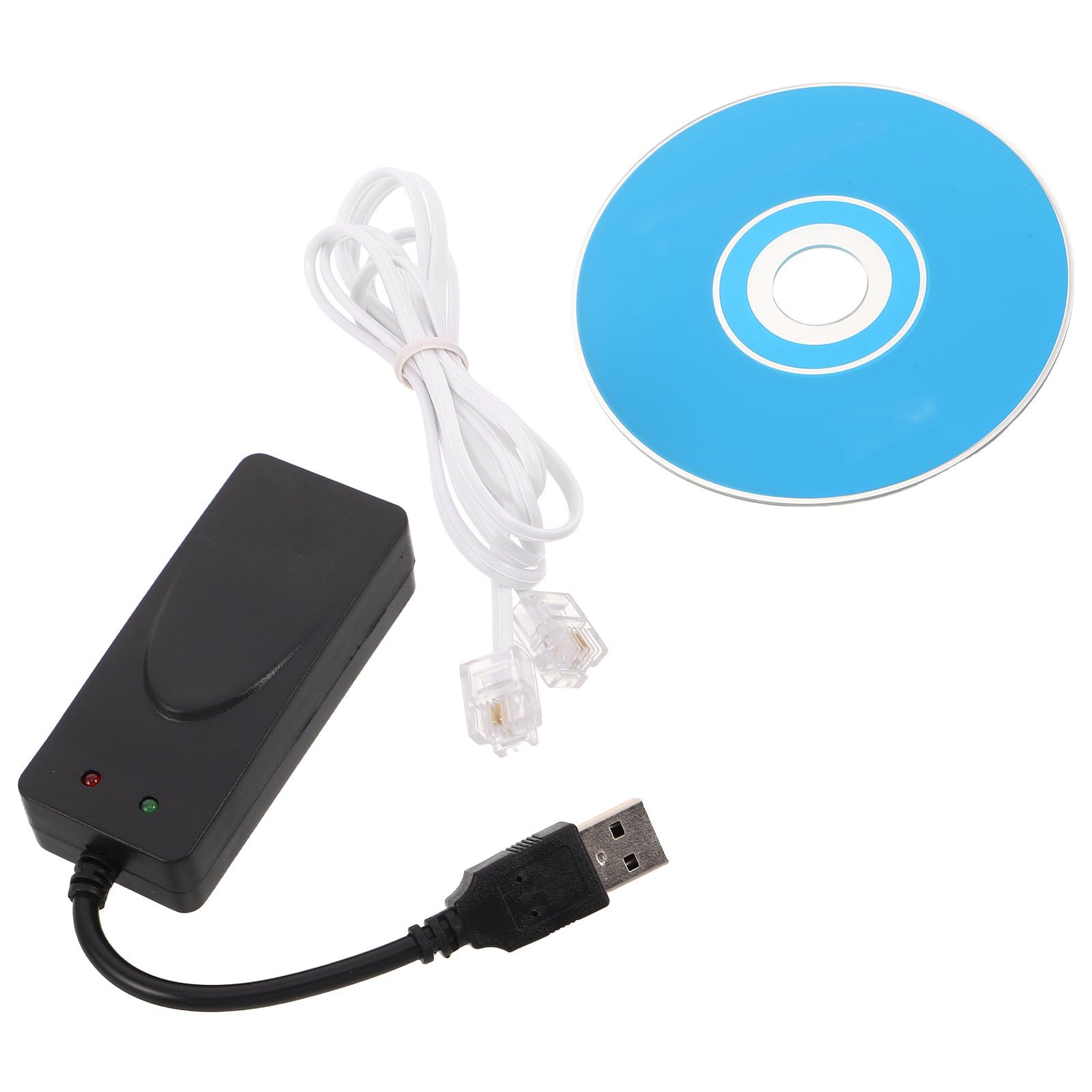 Toddmomy Modem Fax USB 56k Modem Fax Esterno Doppia Porta USB Abs Nero per Computer per Home Office Networking e Ambienti Business