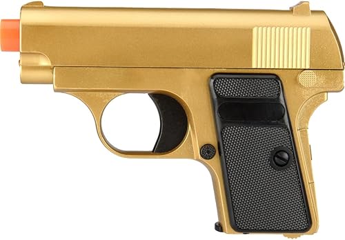 GoldenBall Chaleco de resorte compacto Pocket Metal/Polímero Pistola Airsoft - Oro