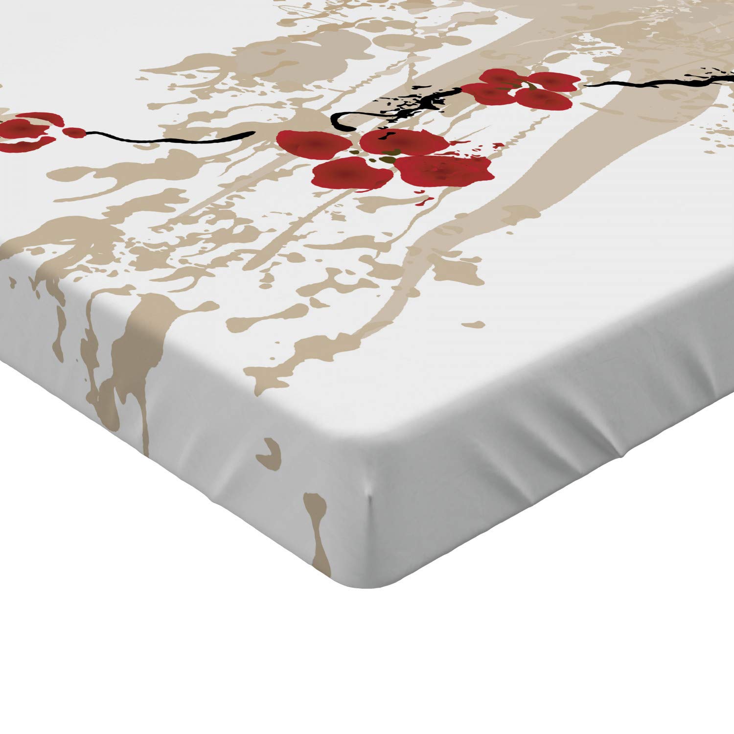 ABAKUHAUS Lenzuolo Con Angoli Giapponese Sakura Bloom - Microfibra Morbida, Tasca Elastica Tutto Tondo, 90x190 Cm (Blu Rosa Pallido) - 3