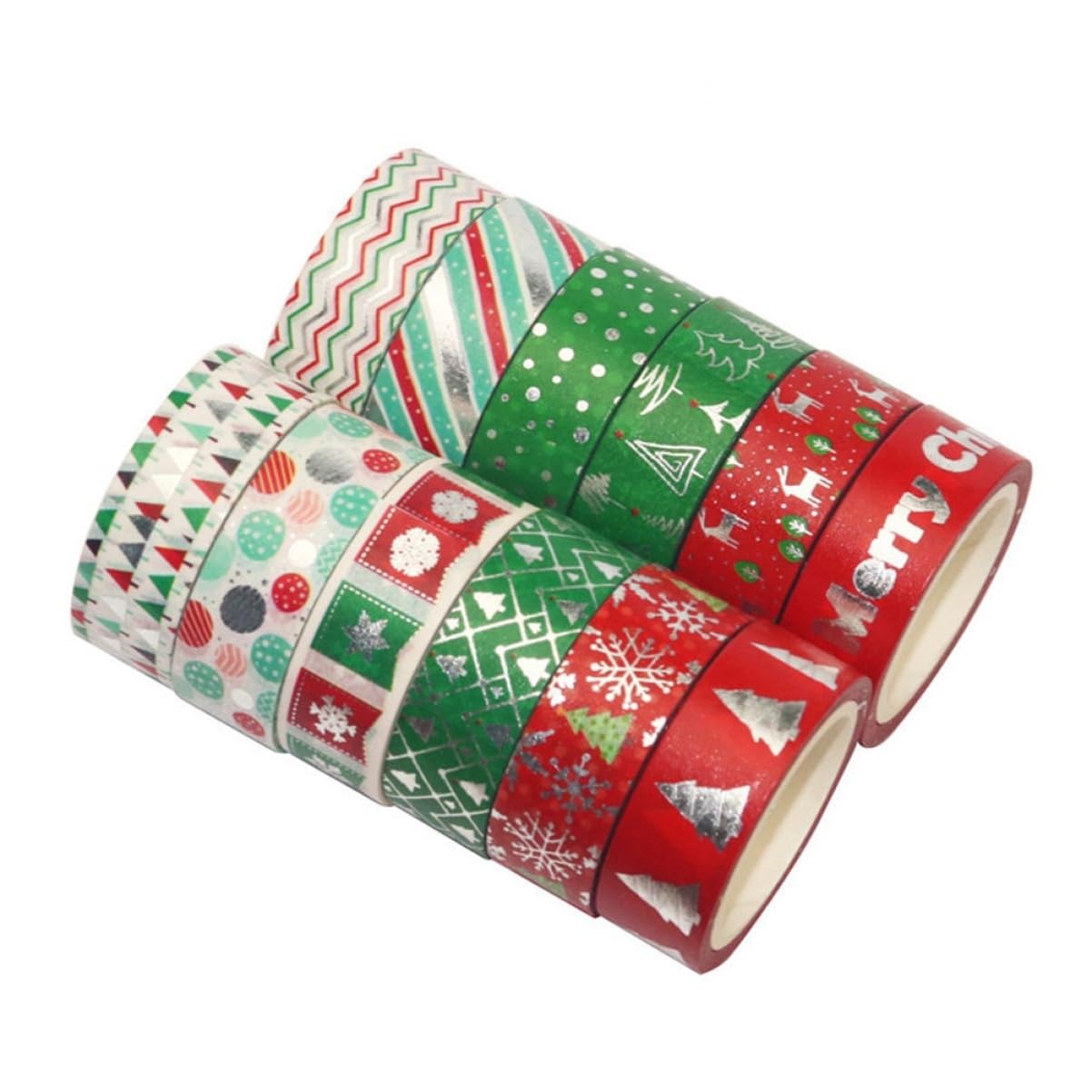 Didiseaon Rollos Linda Cinta De Papel Washi Cinta Adhesiva Washi Cinta De De Fiesta De Navidad Cinta Washi Cinta Decorativa Navideña Salir Adelante por Sí Mismo Árbol De Navidad