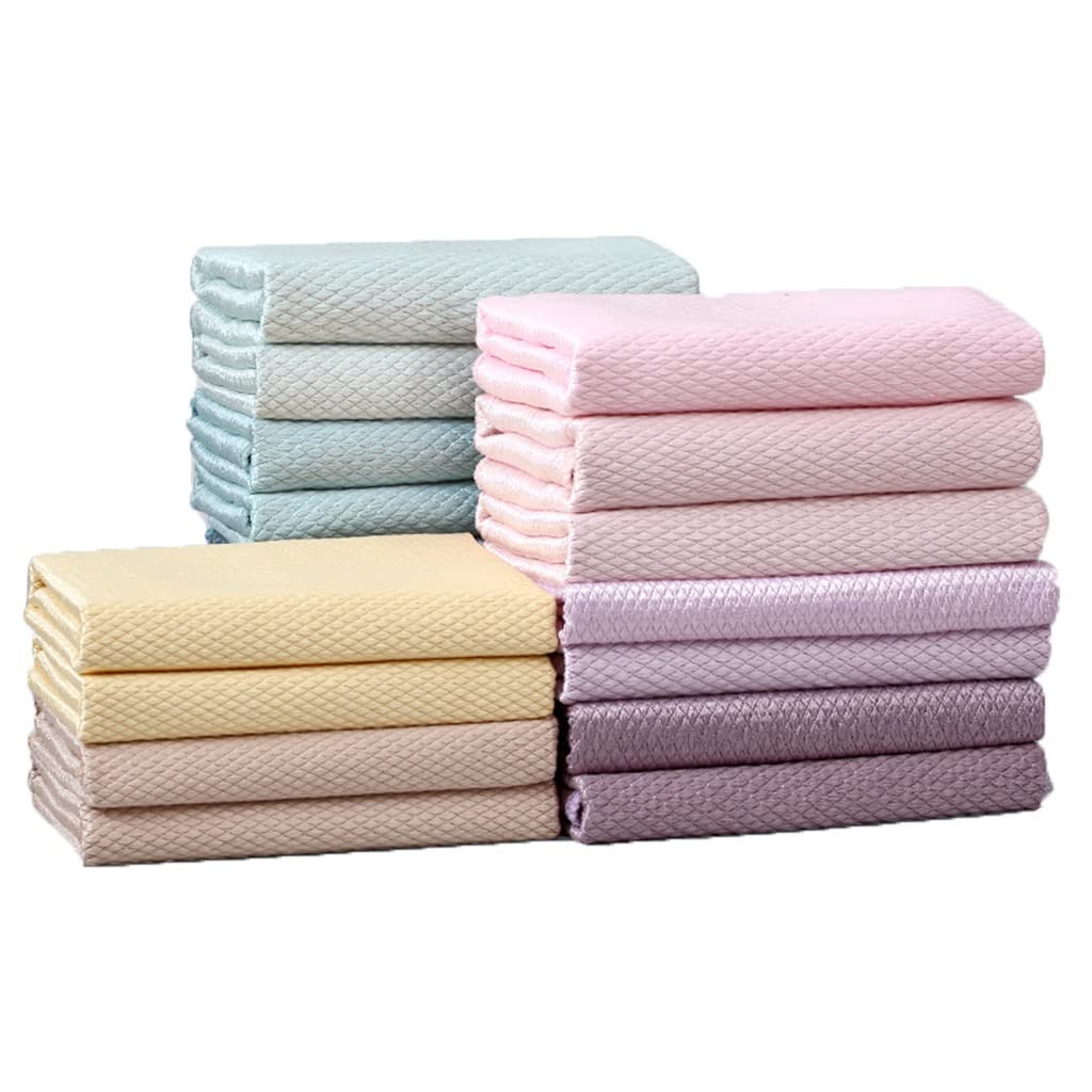 YATUOPNG Cleaning Cloths-20-pack Of Microfiber Cloths,Multipurpose Fish Scale Cloth,Absorbs Water Without Trace,Reusable(30x30cm)