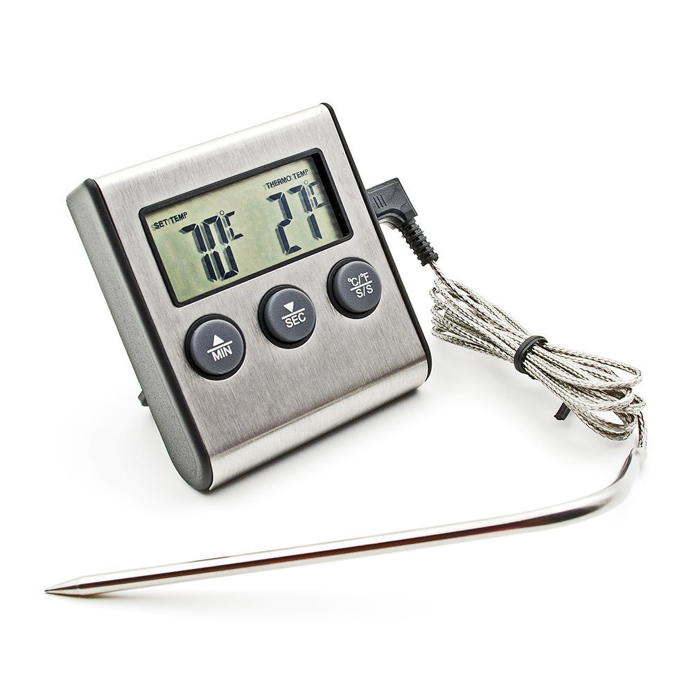 NEWZOR LCD Kitchen Digital Food Thermometer Oven BBQ Meat Cooking