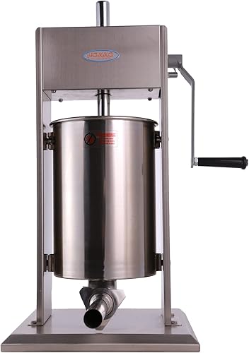 Hakka - Llenador de carne vertical de acero inoxidable de 22 libras (10 L)