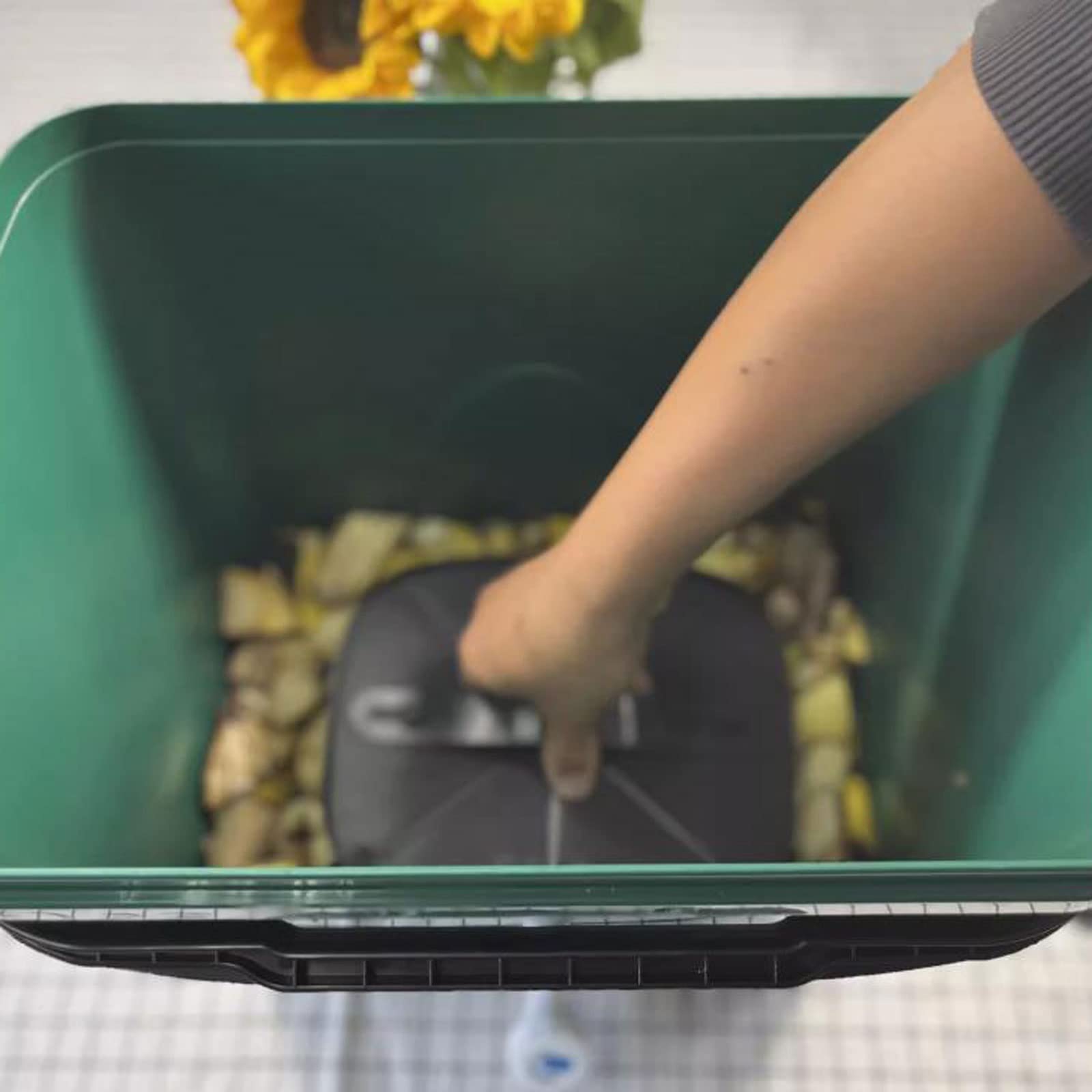 Kompostownik do ogrodu, Wiadro na kompost Zestaw startowy do kompostu Bokashi, całoroczny kompostownik dla początkujących w pomieszczeniach, kuchenny pojemnik na kompost na blacie, pojemnik do kompost