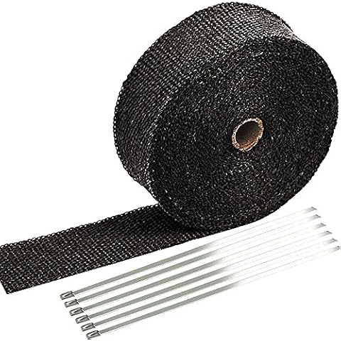SunplusTrade Exhaust Heat Wrap with Stainless Ties Cover