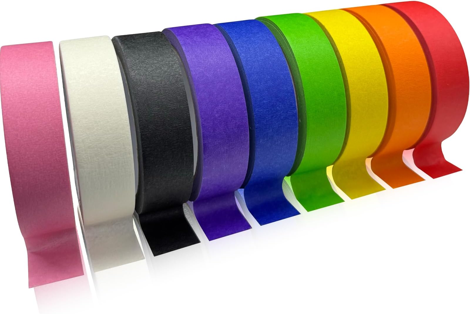 Colored Painters Tape, Premium Masking Master Tape, Multi-Surface Paint Tape, Removes Easily, Colorful Craft Paper Tape for Wall Painting Art Scrapbook Supplies (0.94 Inch Wide, 198yd =0.94IN*22yd*9)