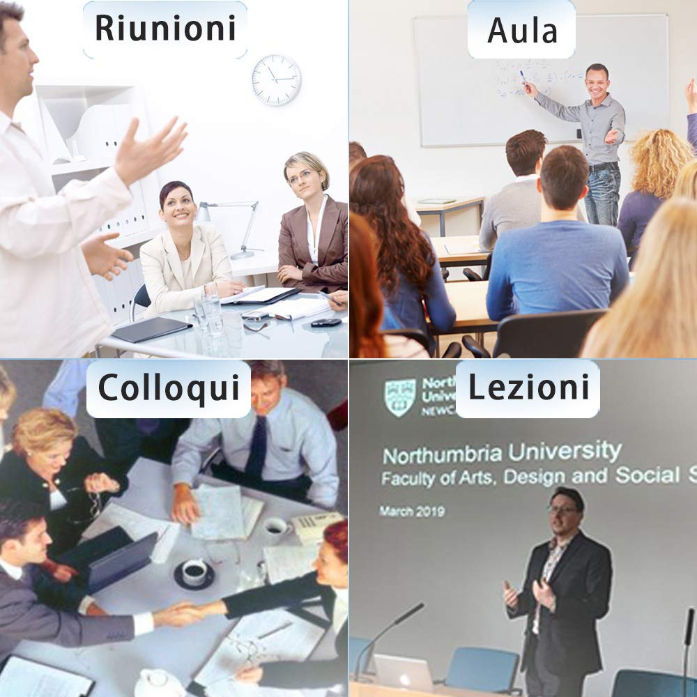 H+Y 16 GB Penna Registratore Vocale Portatile con 192 ORE di Registrazione, Attivazione Vocale di Registratore Vocale Spia per Meetings, Lezioni, Conferenze, Interviste, USB, MP3