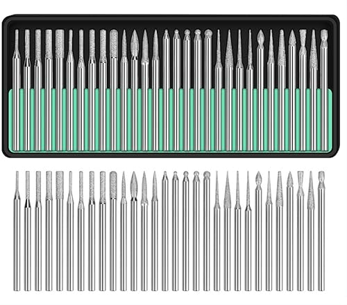 Juego de 30 brocas de diamante, brocas de tallado, brocas de diamante para herramienta rotativa, enrutador de carpintería de metal, molienda,