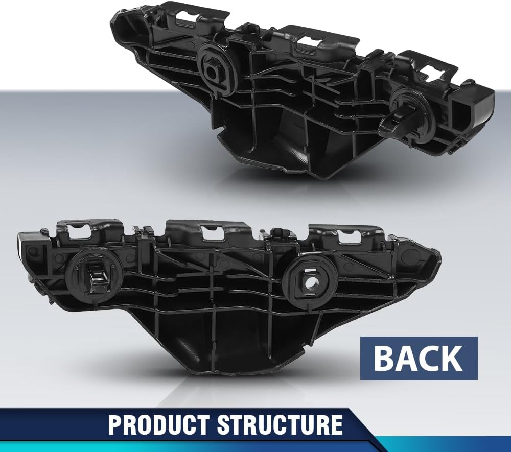 PIT66 Front Bumper Retainer Bracket Set Compatible with Toyota Yaris Base 2007-2012, Fit Toyota Yaris S 2007-2009 5253552131, 5253652141, TO1089113, TO1088113 Black
