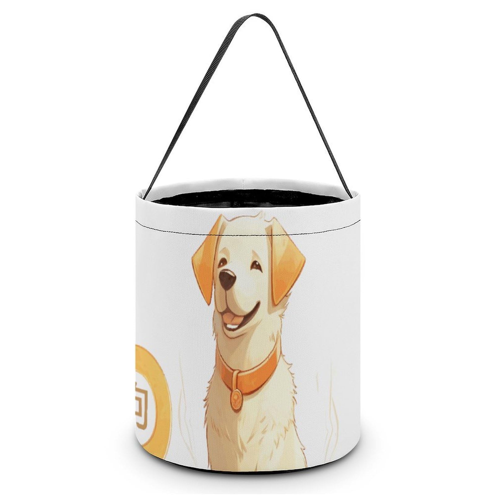 JTREHY Zodiac Sign Dog Candy Basket Hand-held Portable Candy Basket Collapsible Reusable Candys Bags Trick Or Treat Bags Party Festival Gift Bucket