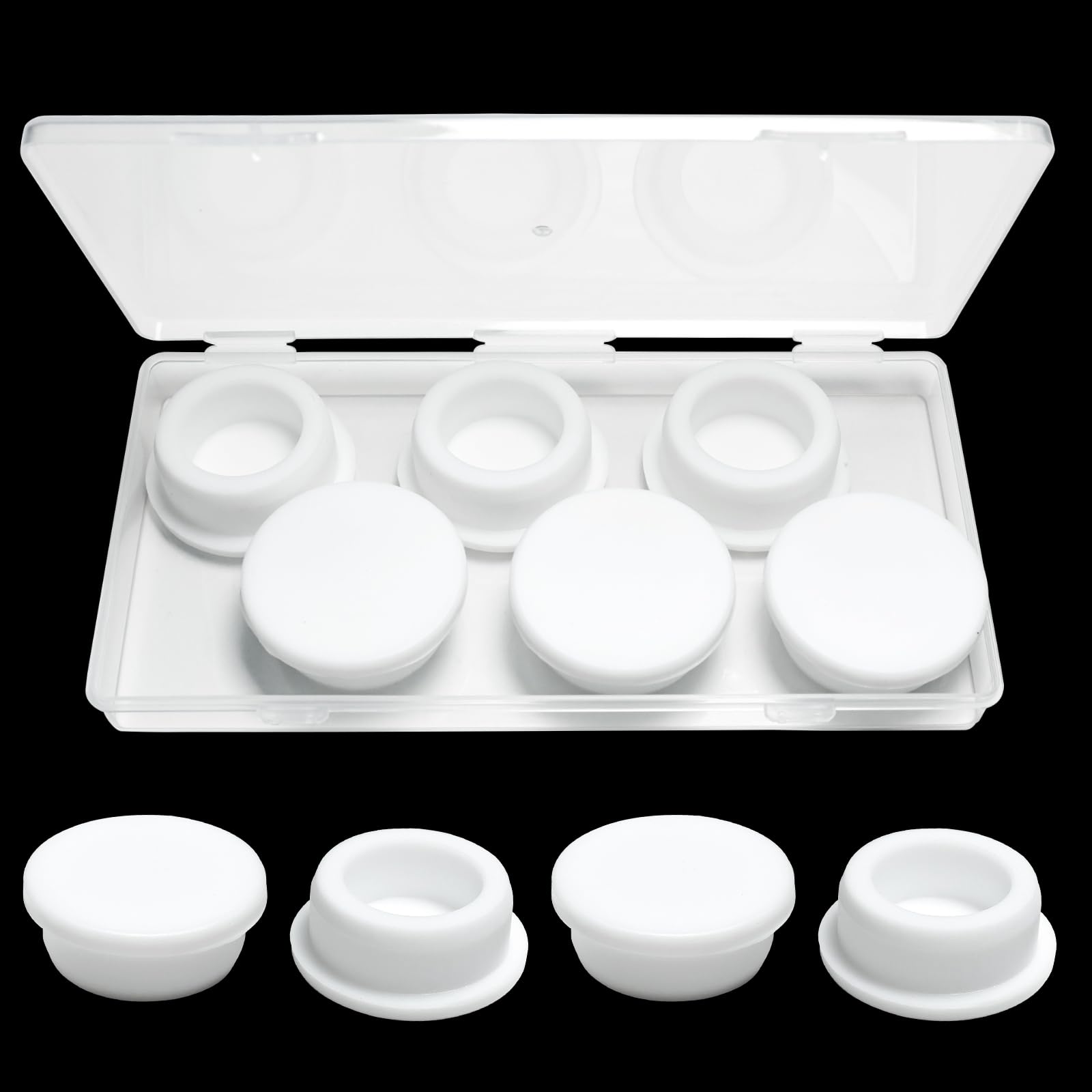 6 Pcs 34.8 mm/1.38 in Silicone Rubber Plug for 33.8 mm Round Holes